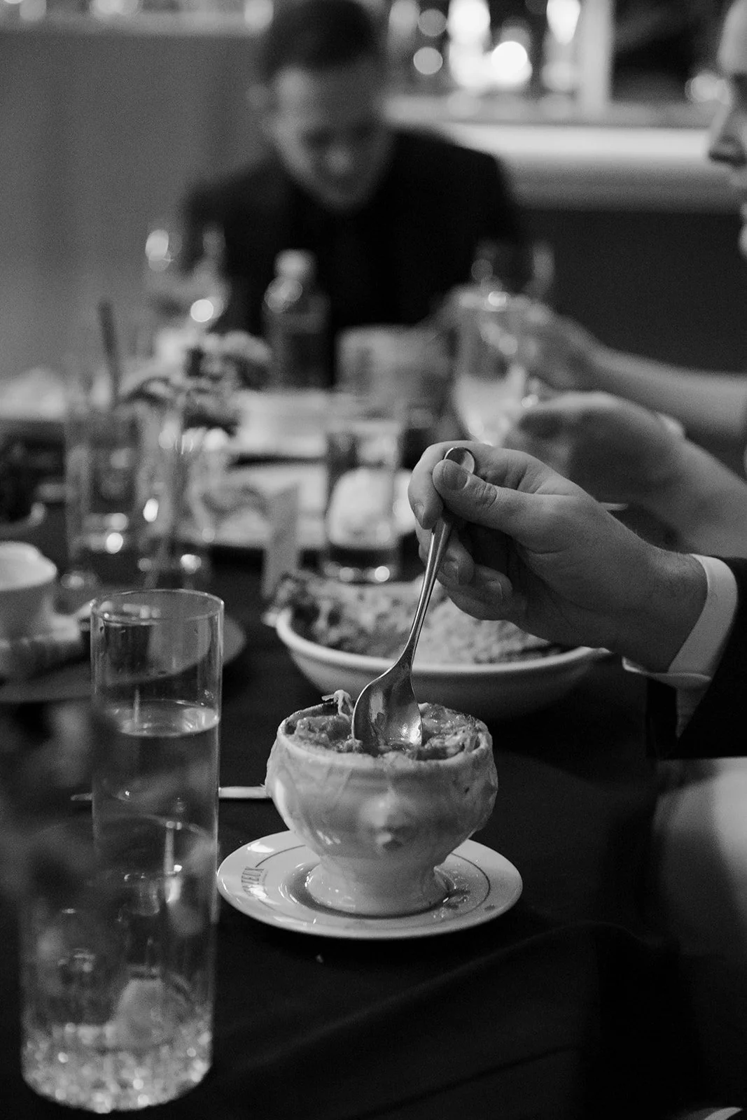 A wedding reception dinner at Venteux in Chicago.