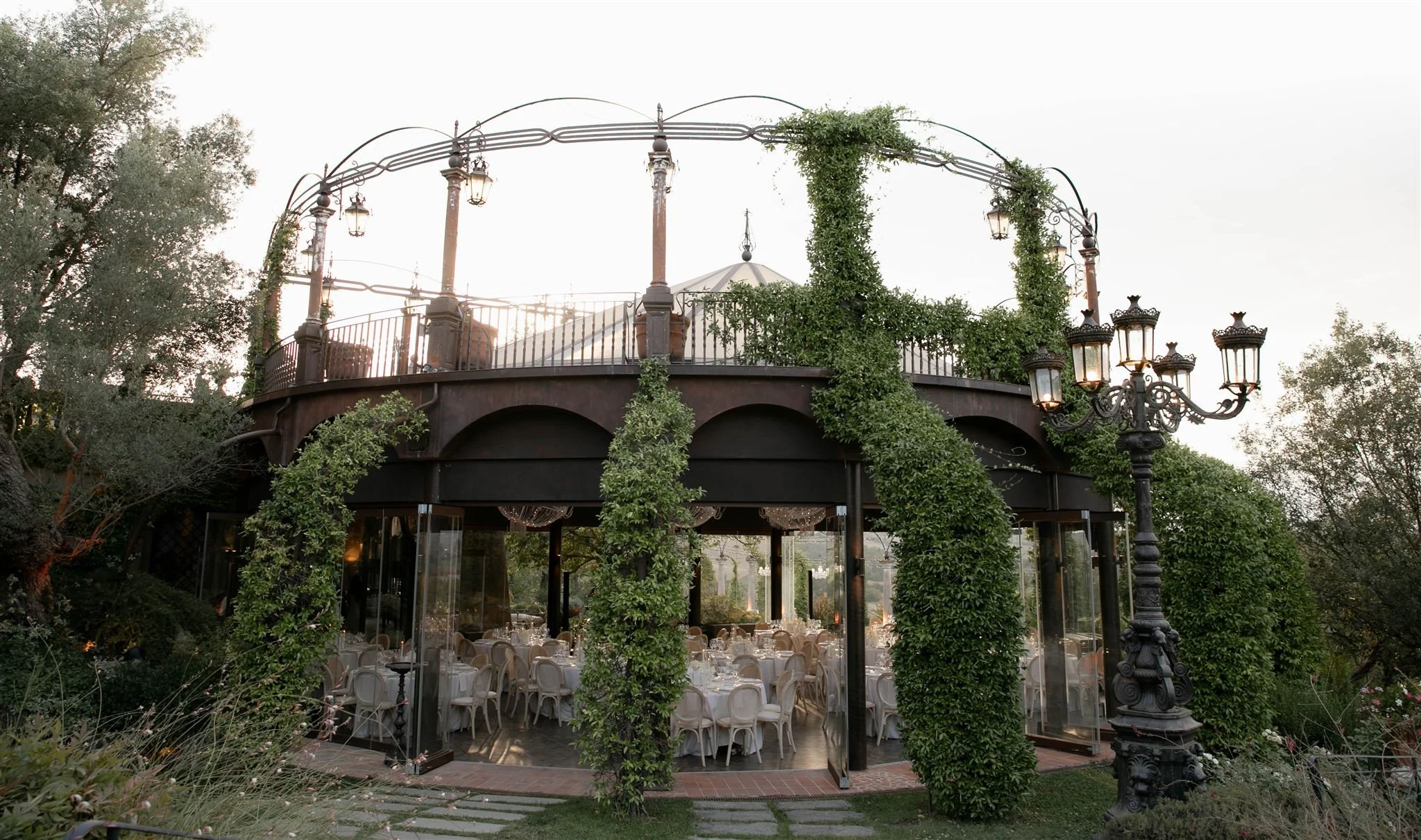 A wedding reception at Tenuta Corbinaia Villa in Tuscany, Italy.