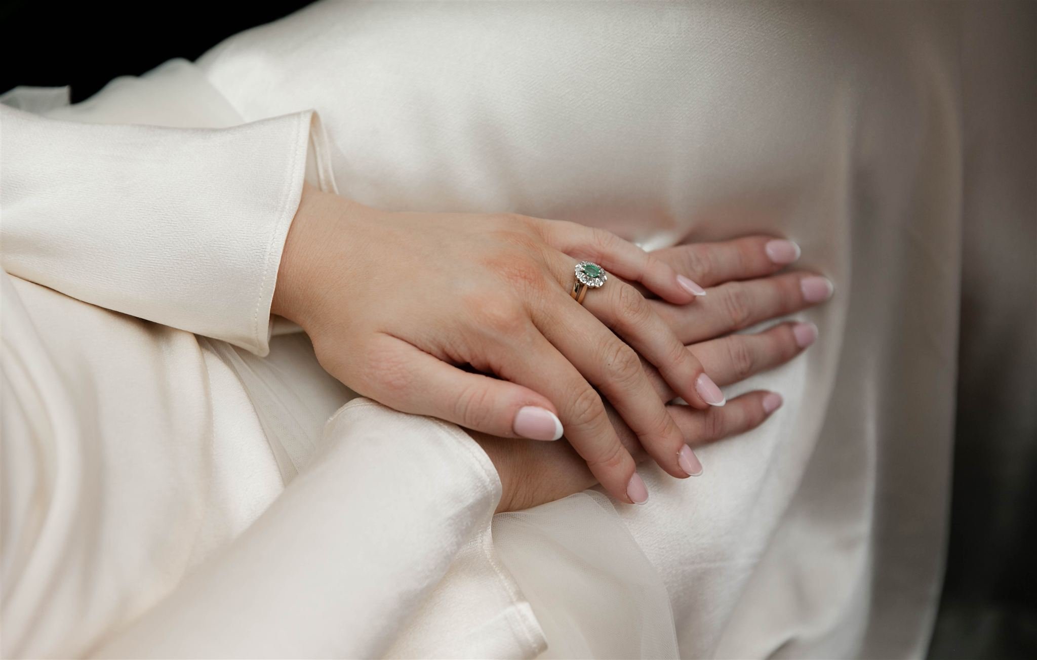 Bride celebrating her wedding reception at Gleneagles Townhouse in Edinburgh.
