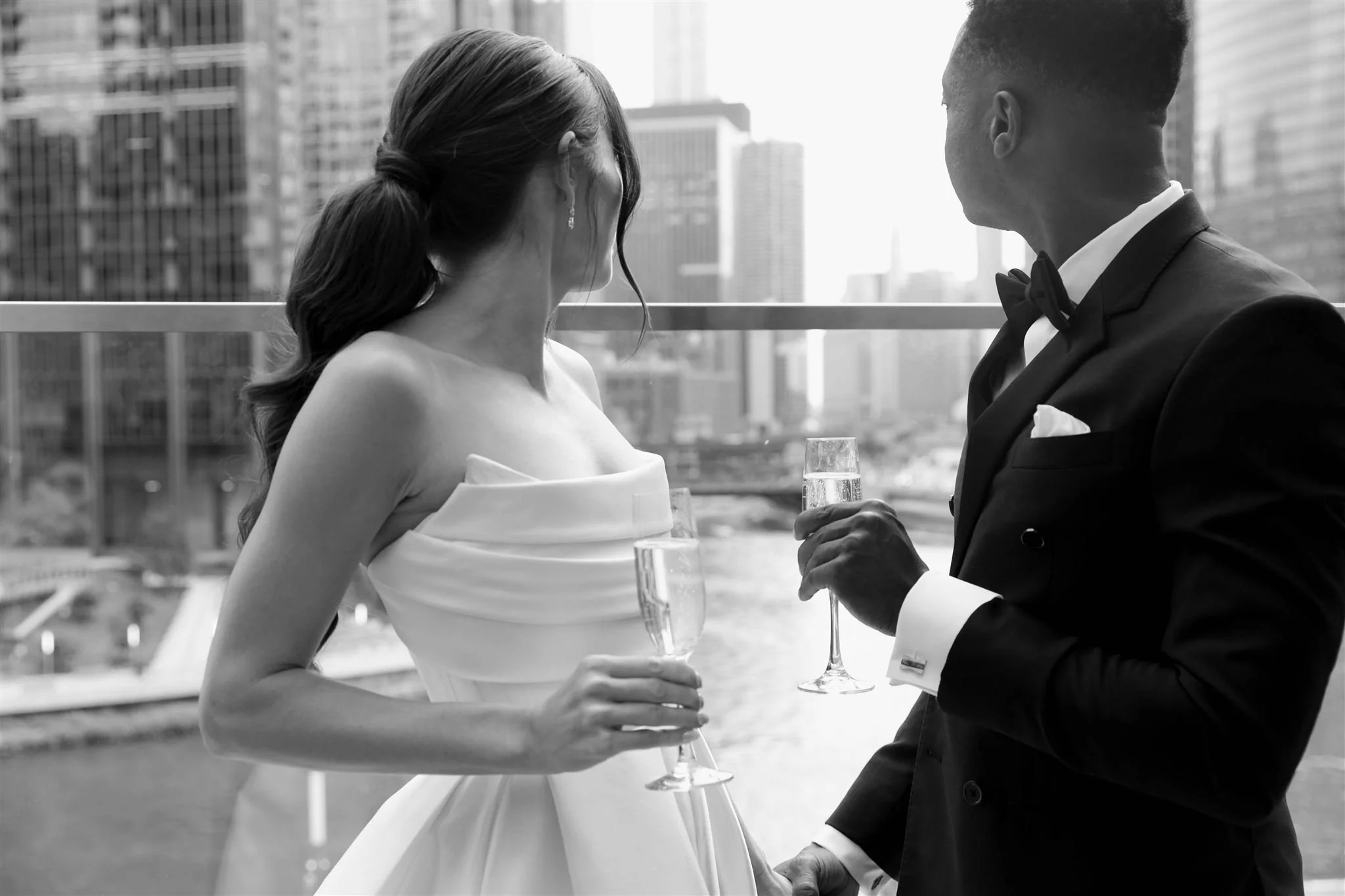 A Chicago wedding day at Nobu Hotel and Gibson’s Italia Wedding Ceremony and Reception on the Chicago River.