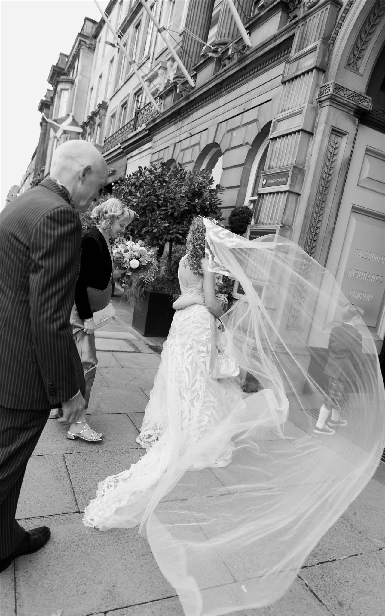 A wedding day at The InterContinental George Hotel in Edinburgh, Scotland.