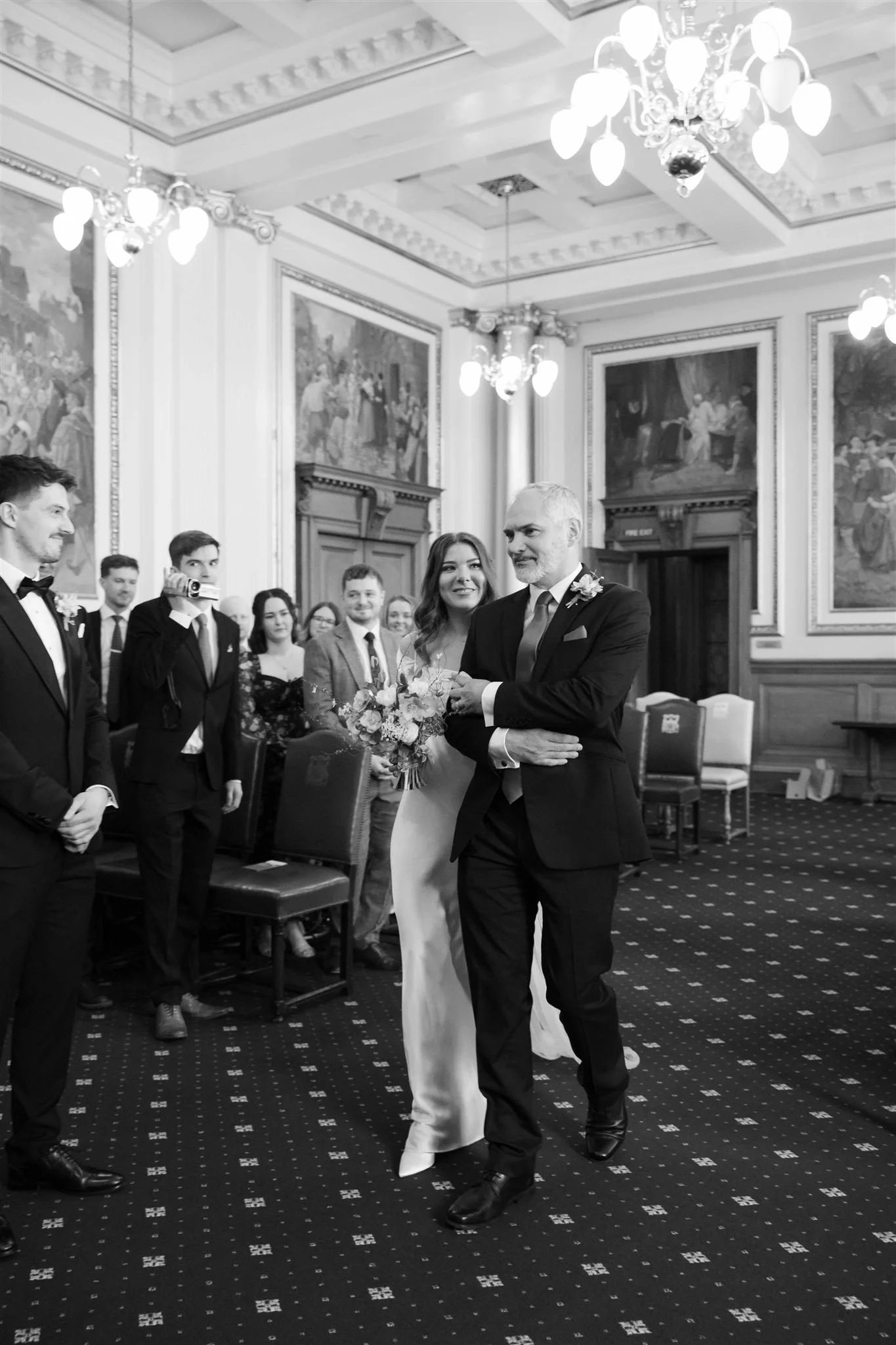 Wedding Ceremony at Edinburgh City Chambers in Edinburgh, professional wedding photography by an Edinburgh City Chambers wedding photographer.
