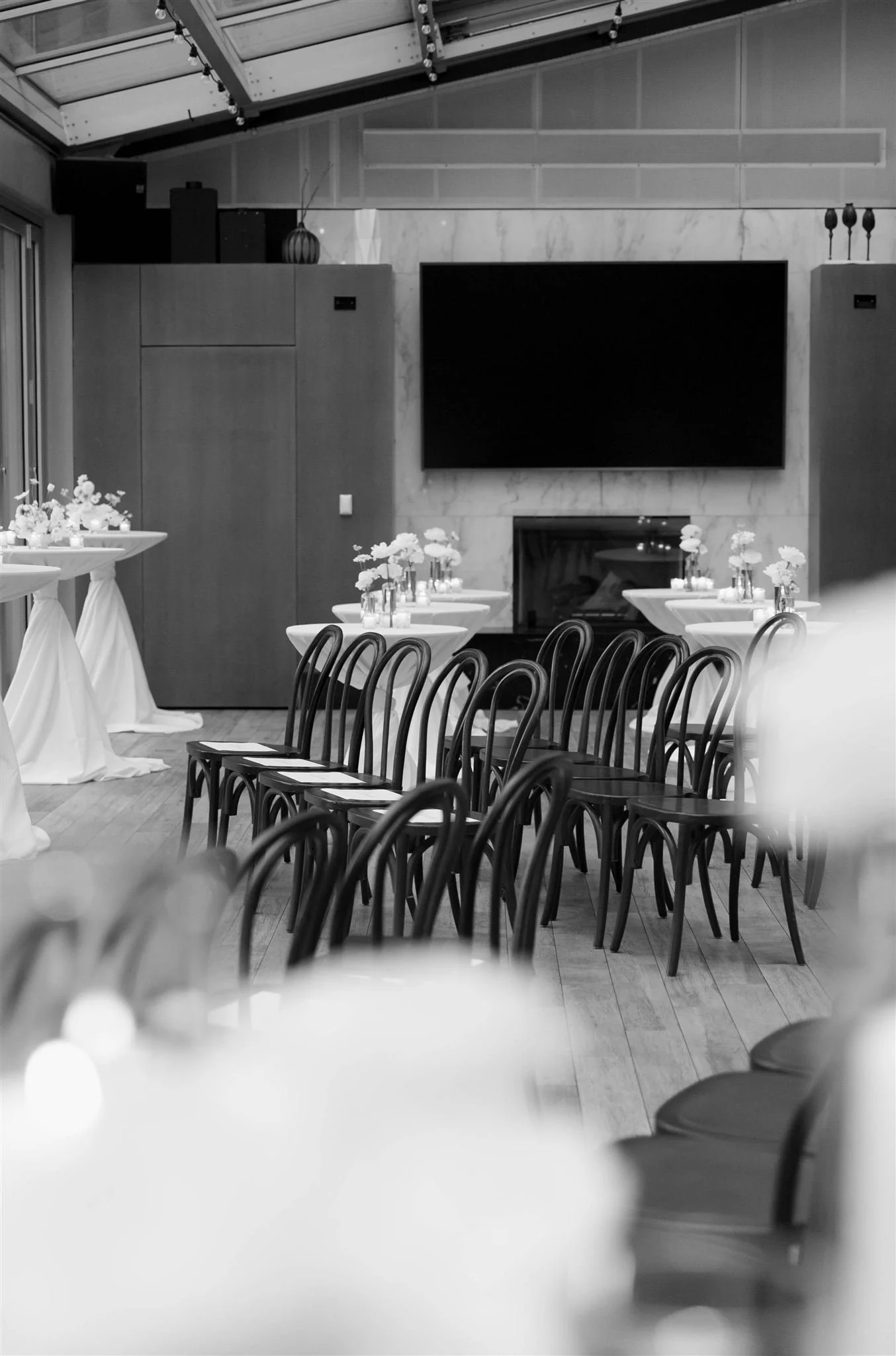 A wedding ceremony at Gibson's Italia on the Chicago River in Downtown Chicago.