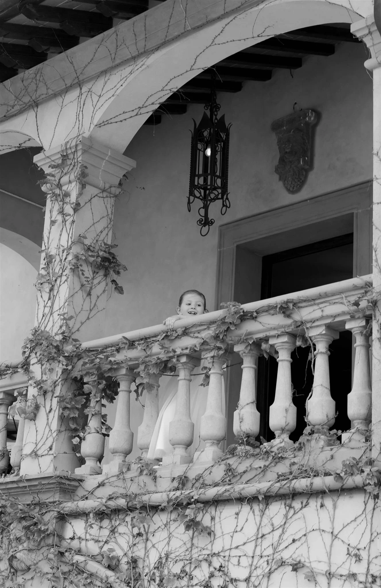 A flower girl on a wedding day at Tenuta Corbinaia Villa in Tuscany, Italy.
