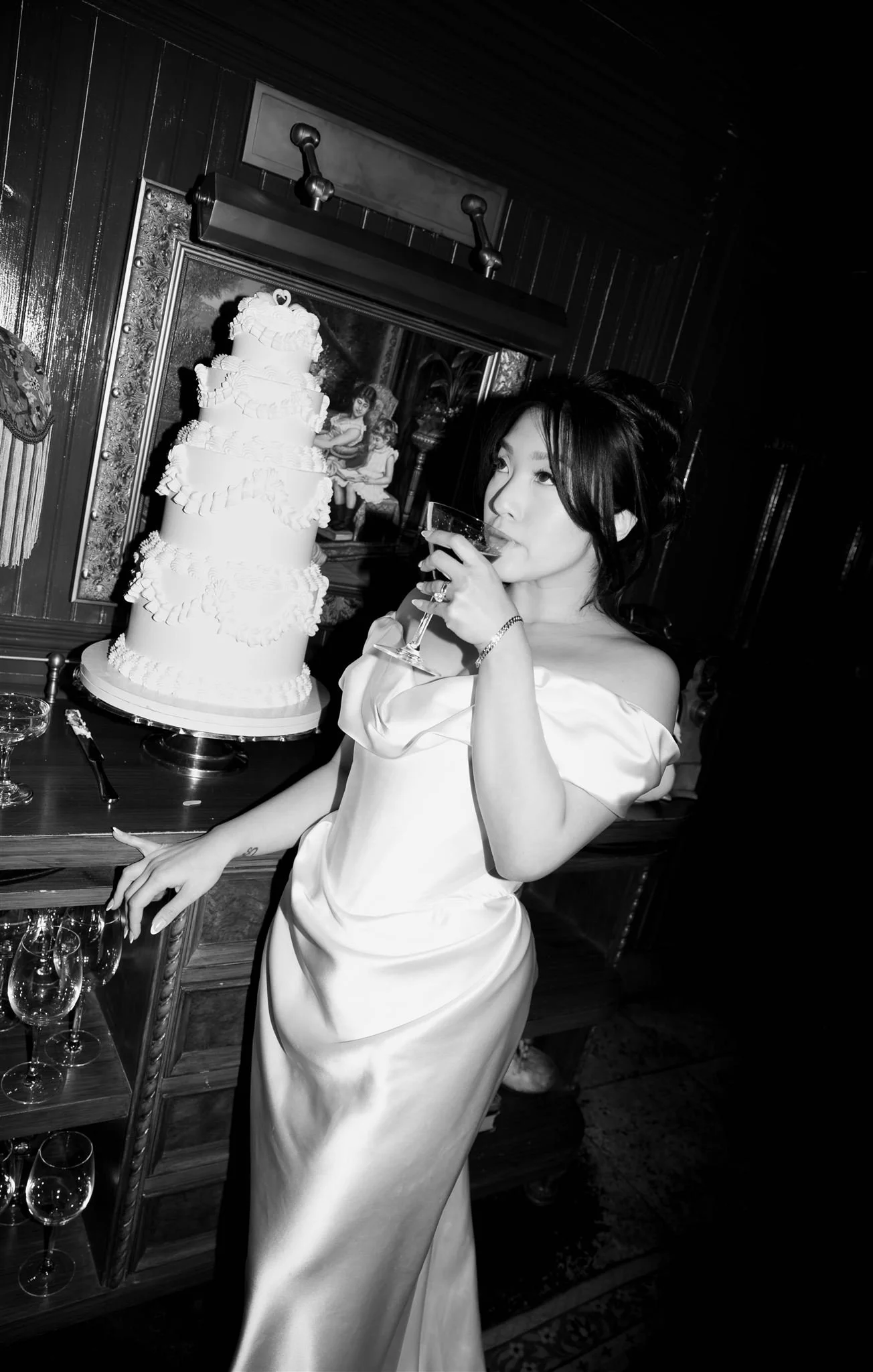 Gilt Bar Wedding Bridal Portrait in Chicago.