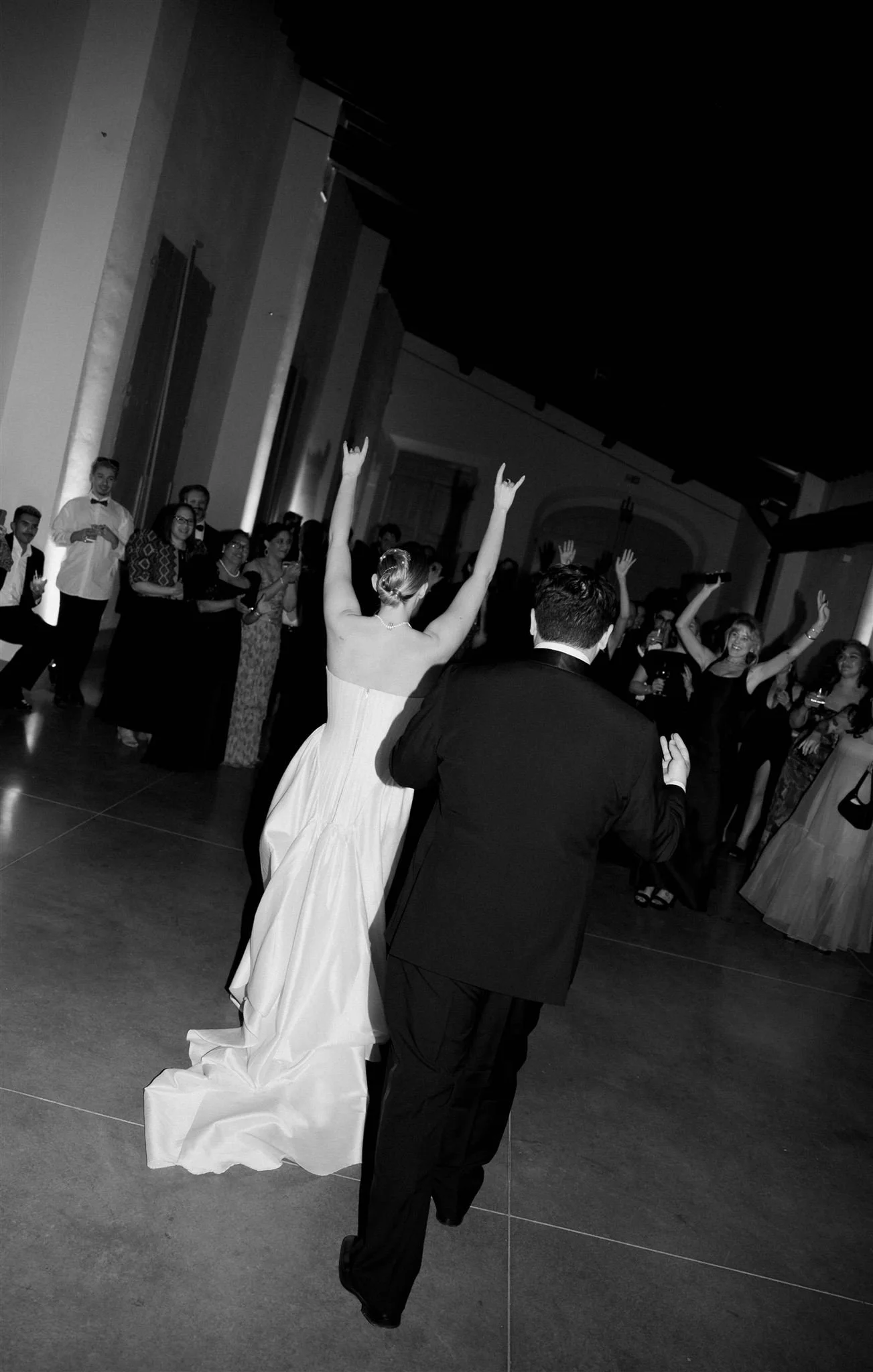 Wedding reception on a wedding day at Villa Medicea Di Lilliano in Tuscany, Italy.