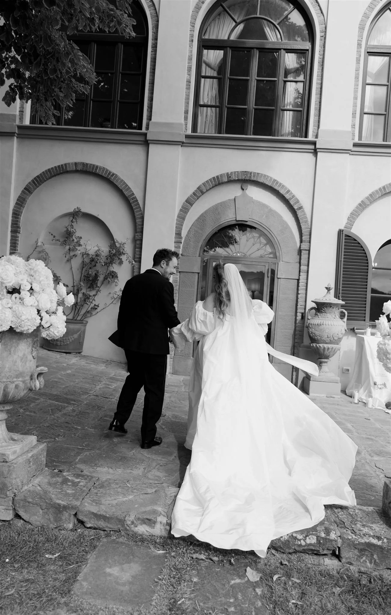 A wedding day at Dievole Wine Resort in the Chianti region of Tuscany, Italy.