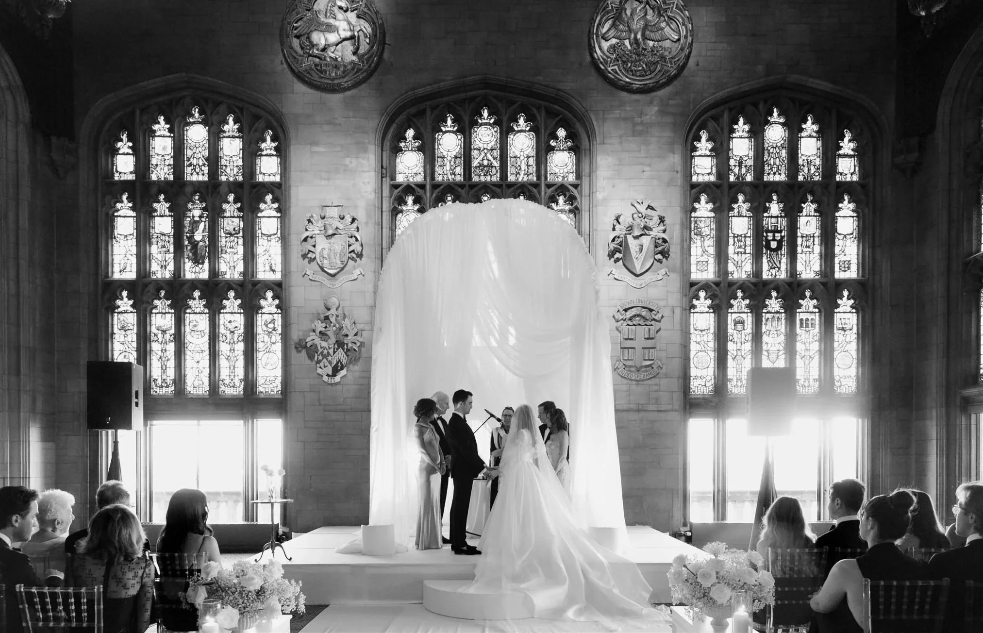 A wedding ceremony at The University Club of Chicago.