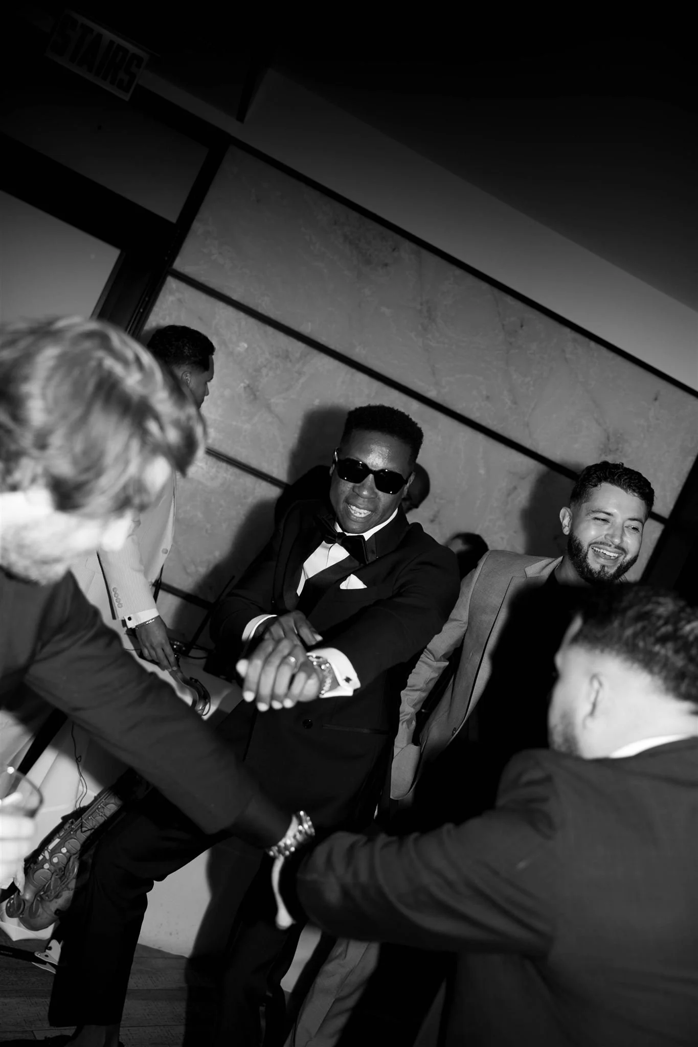 Dancing at a wedding at Gibson’s Italia overlooking downtown Chicago.