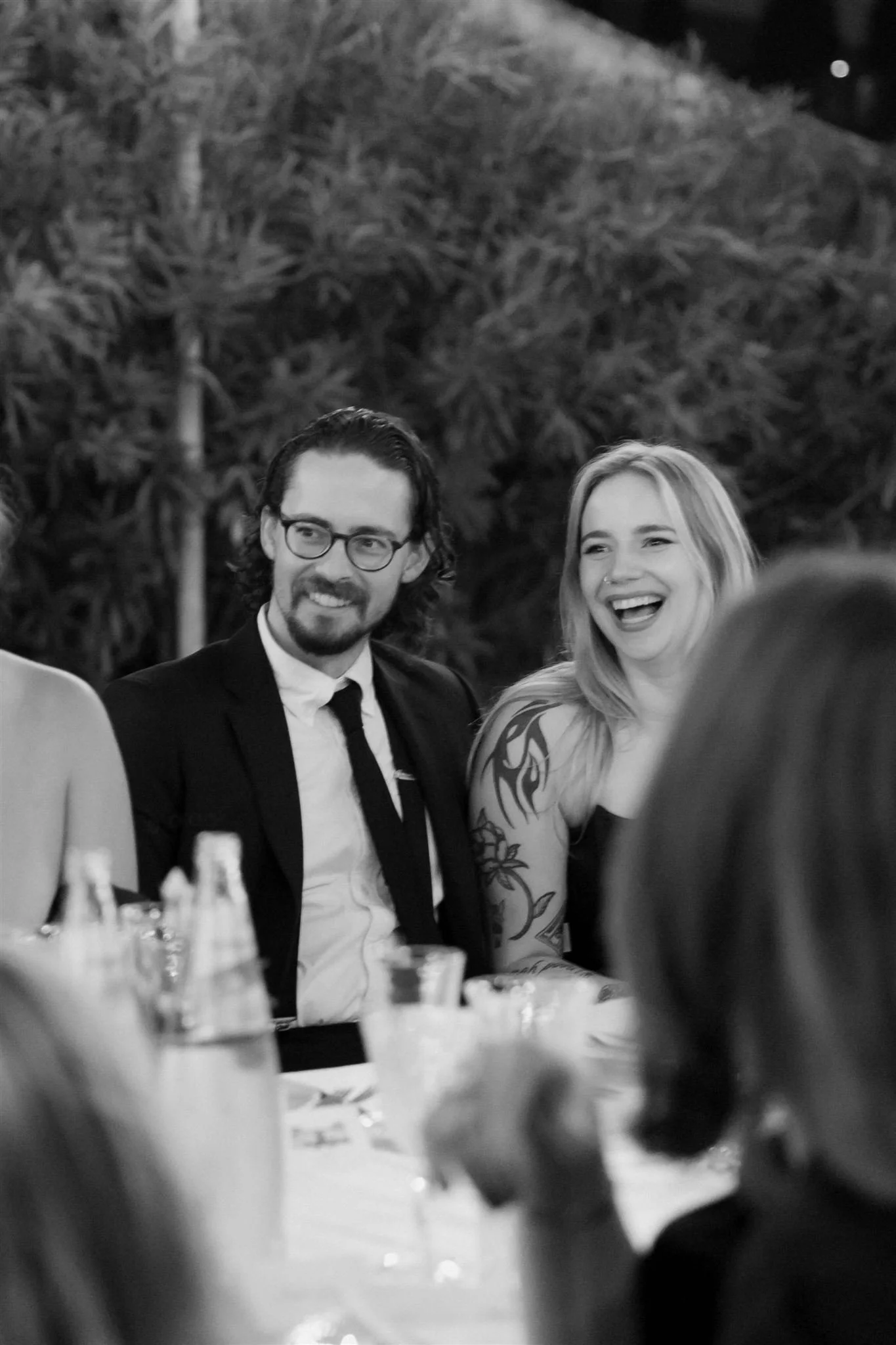 Garden wedding reception on a wedding day at Villa Medicea Di Lilliano in Tuscany, Italy.