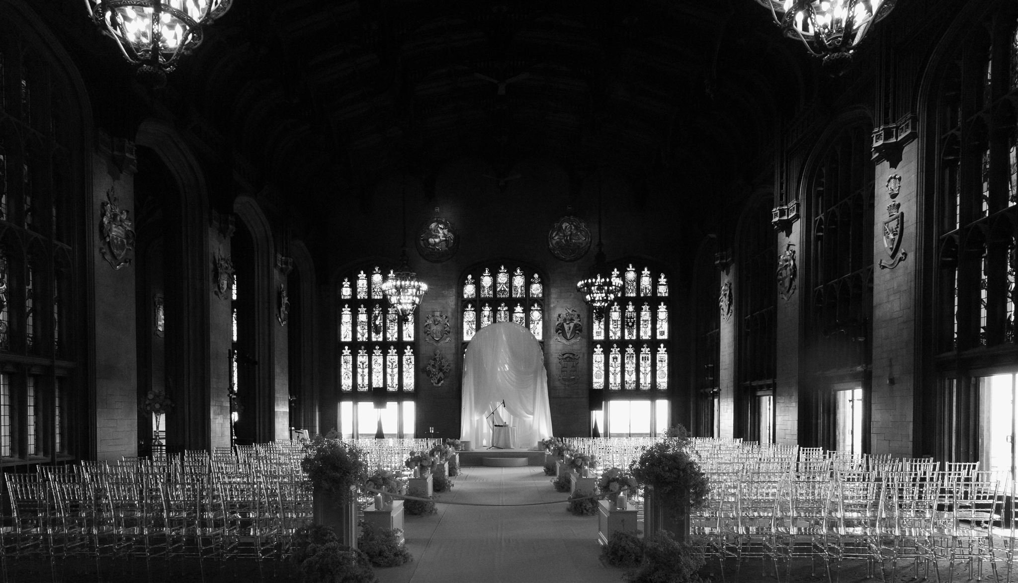 A wedding ceremony at The University Club of Chicago.