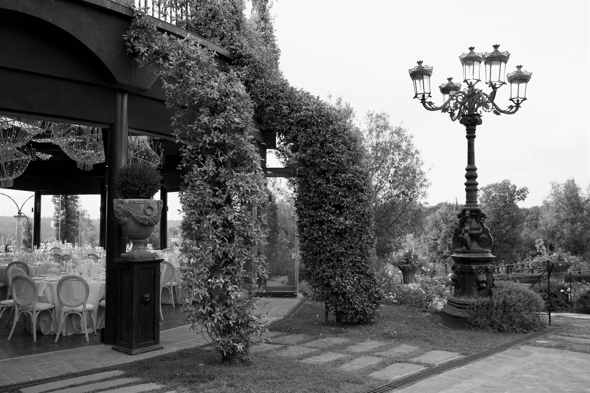 A wedding reception at Tenuta Corbinaia Villa in Tuscany, Italy.