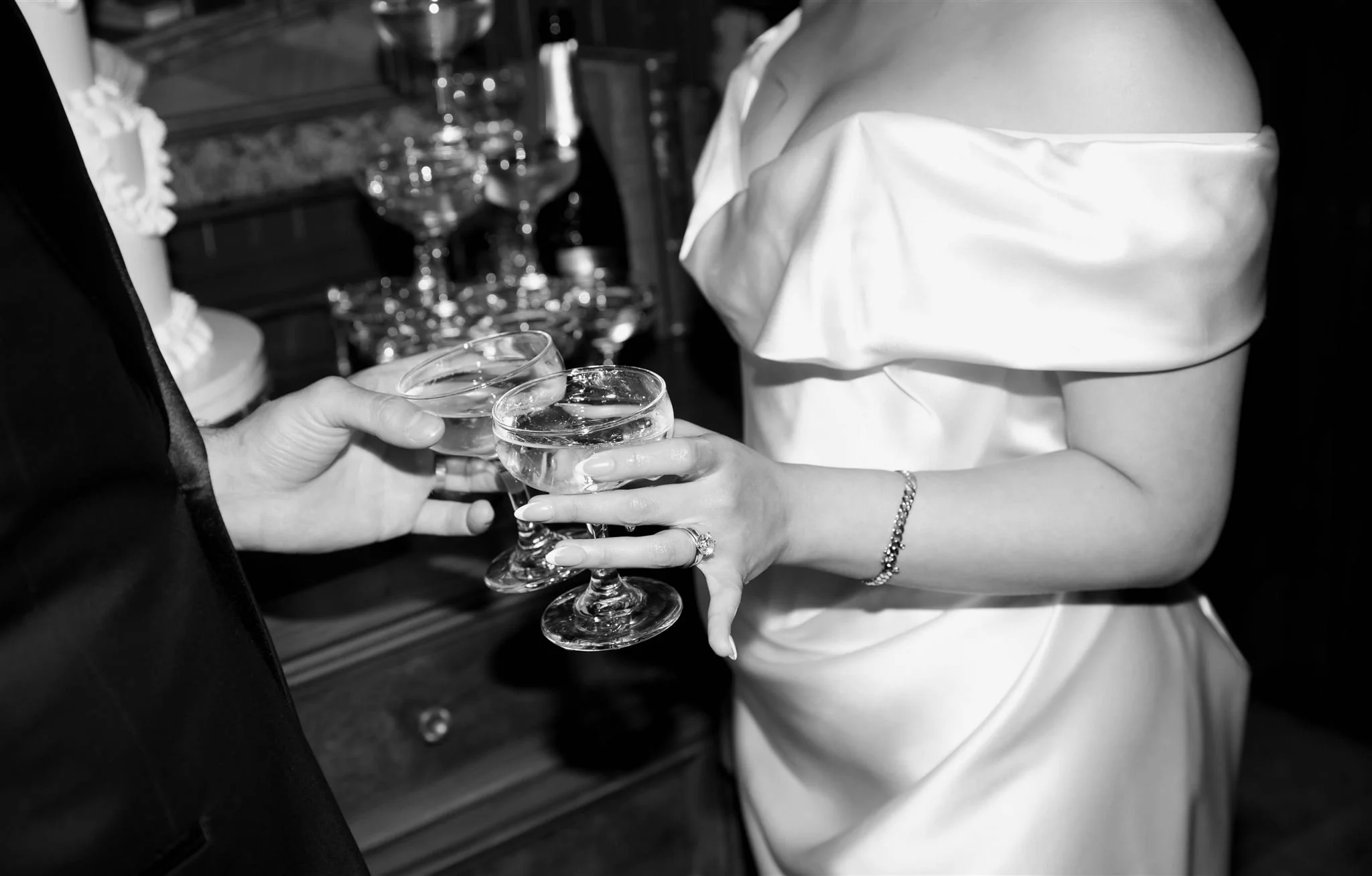 Gilt Bar Wedding cheers in Chicago.