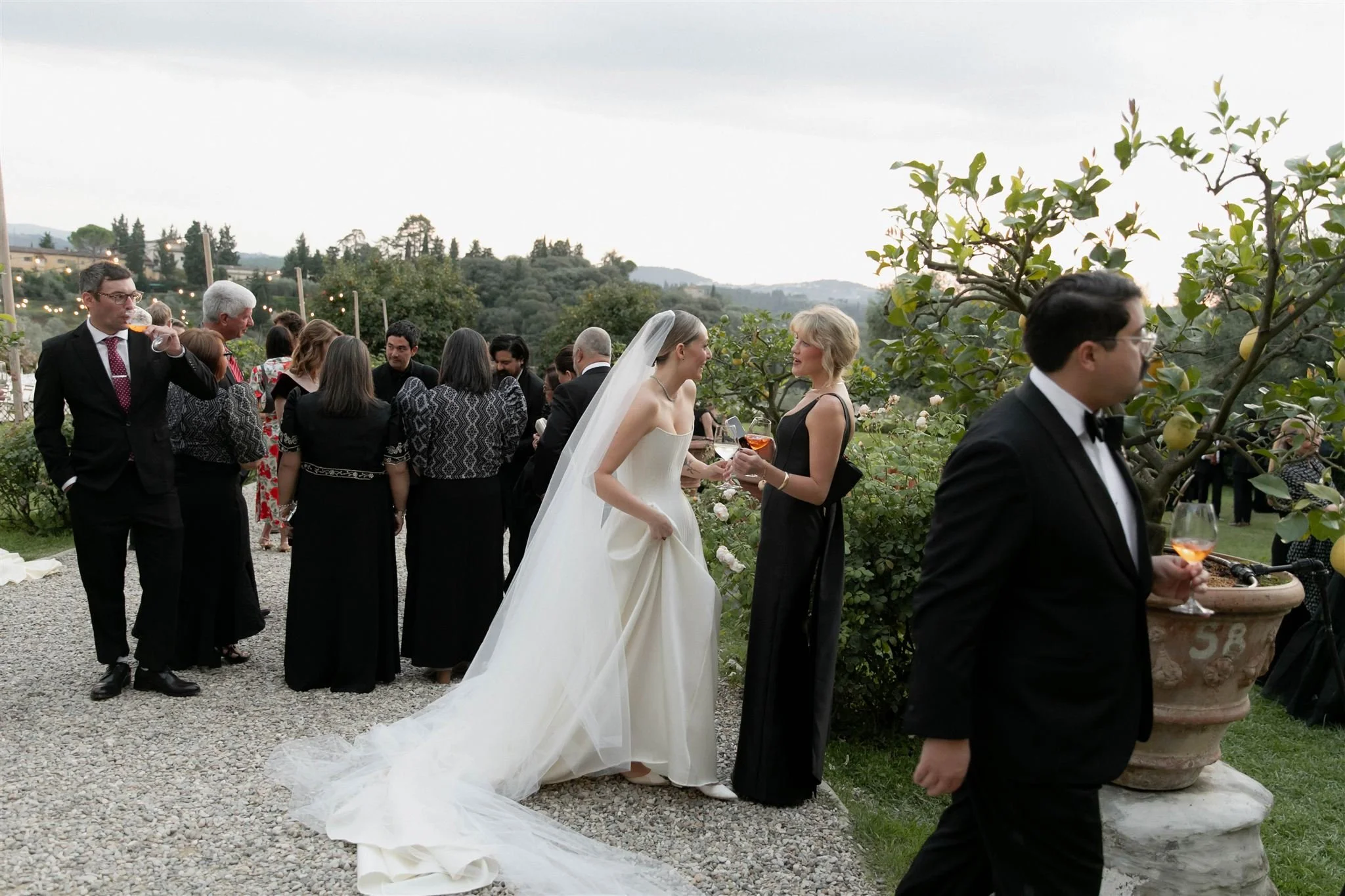 A wedding day at Villa Medicea Di Lilliano in Tuscany, Italy.