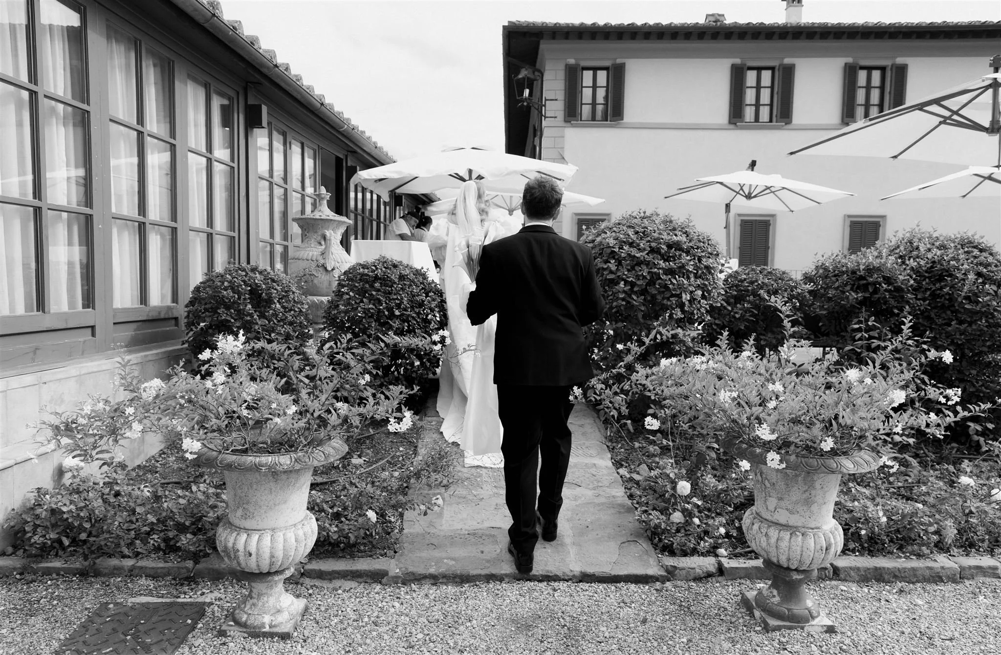 A wedding day at Dievole Wine Resort in the Chianti region of Tuscany, Italy.