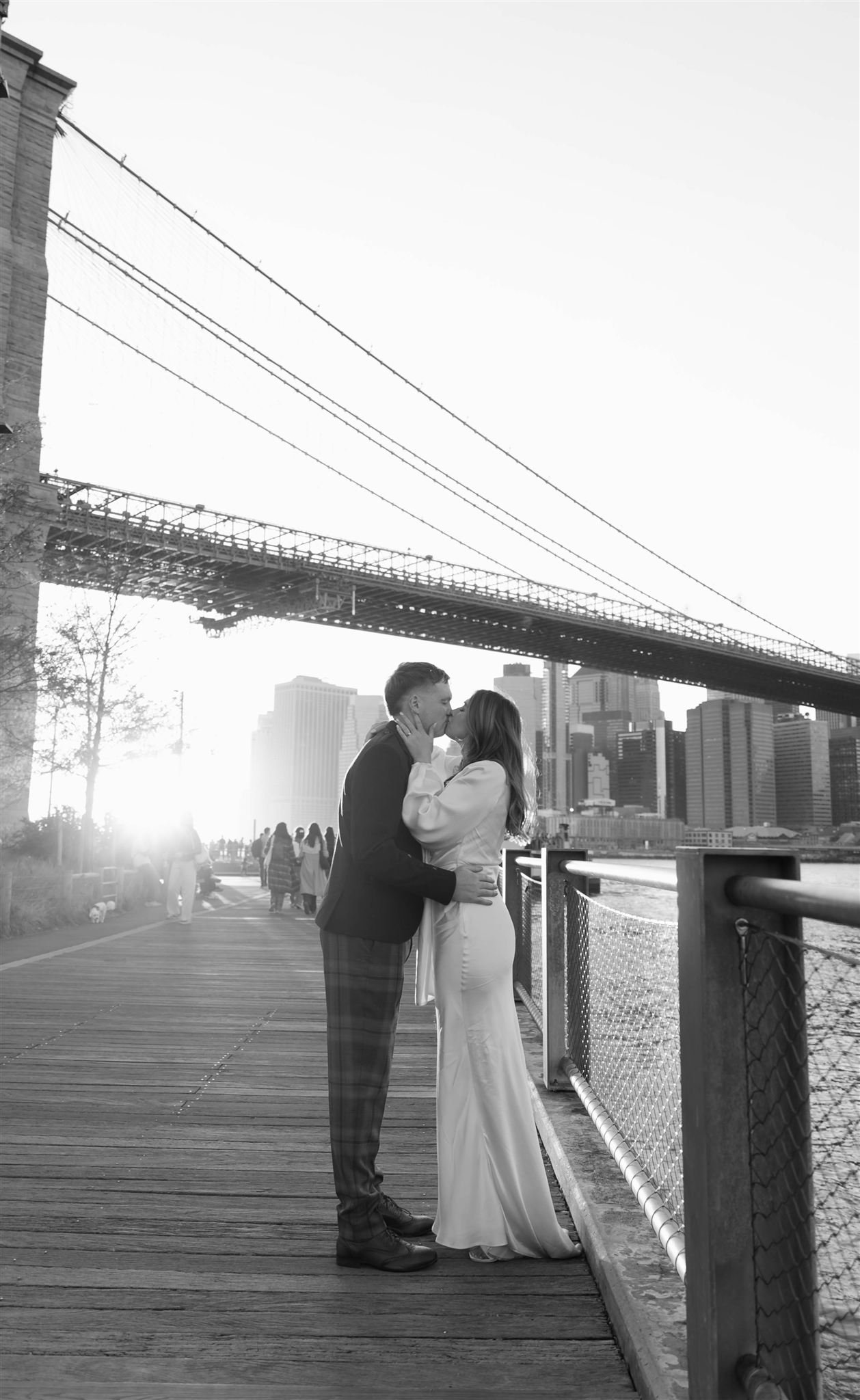 A NYC Elopement at Brooklyn Bridge Park, photographed by a NYC Elopement Photographer.