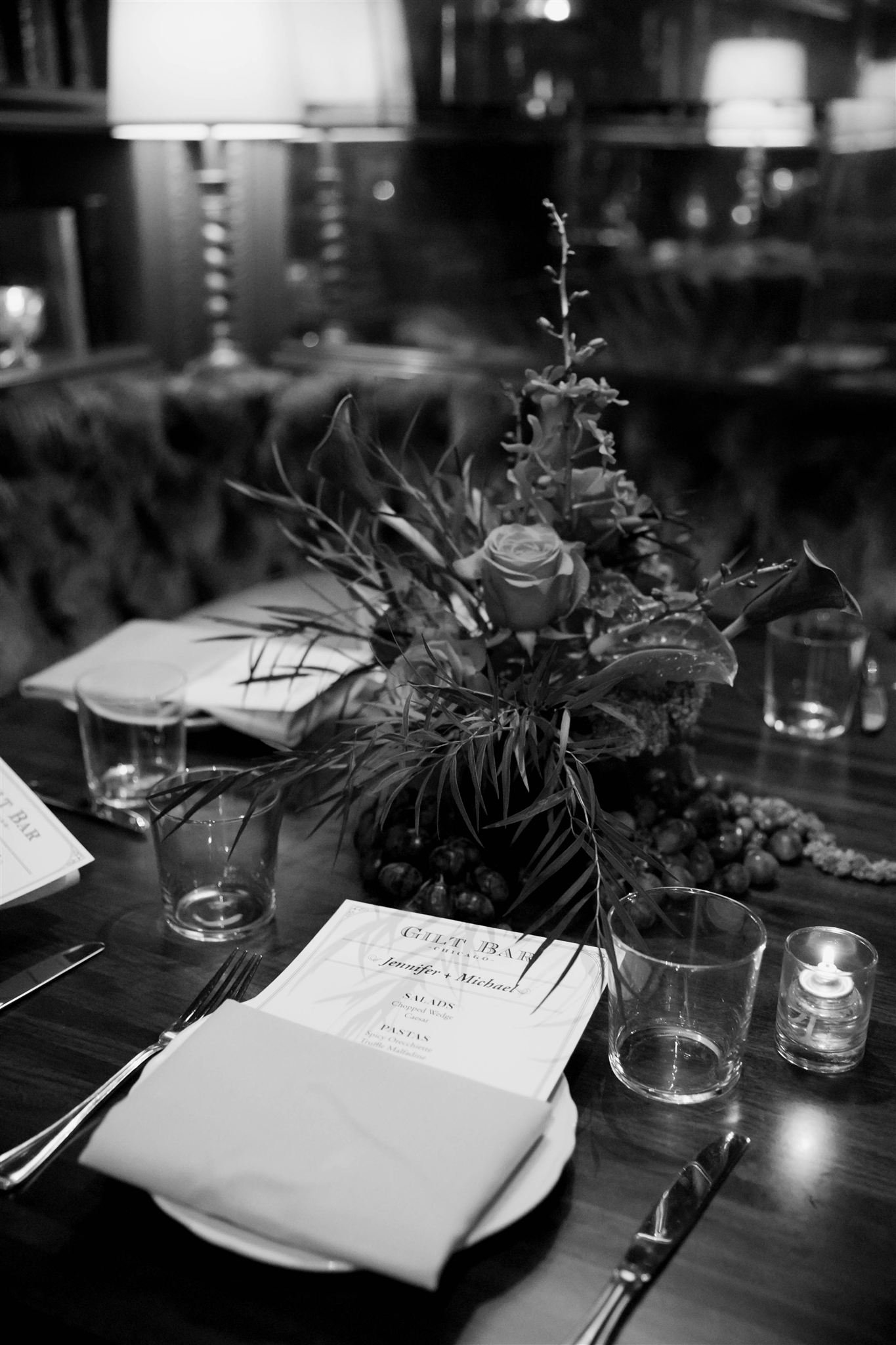 Gilt Bar Wedding in the Library speakeasy in Chicago.