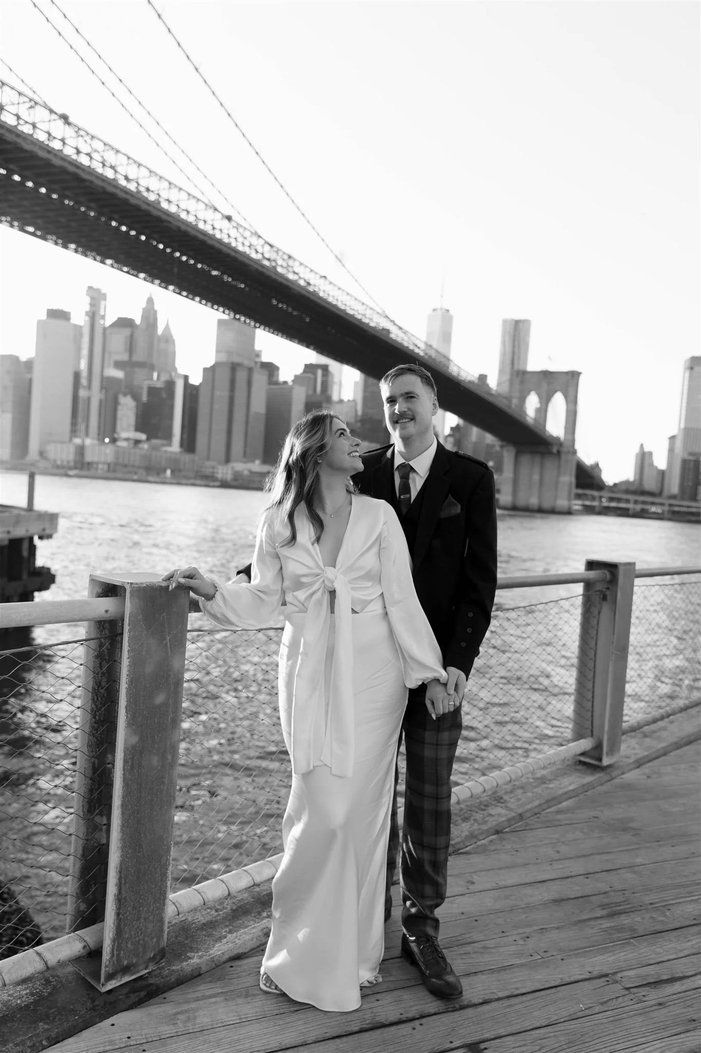A NYC Elopement at Brooklyn Bridge Park, photographed by a NYC Elopement Photographer.