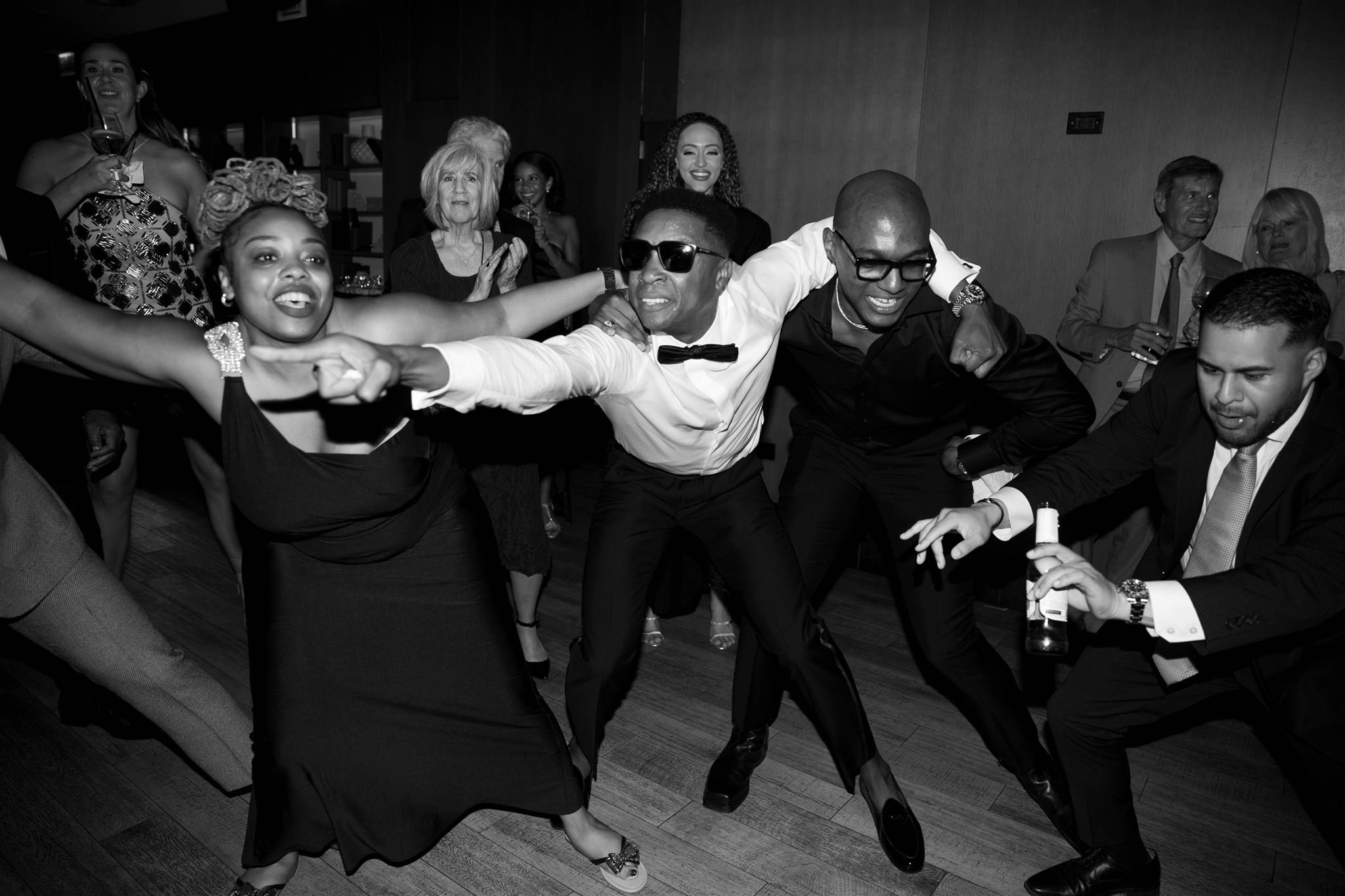 Dancing at a wedding at Gibson’s Italia overlooking downtown Chicago.