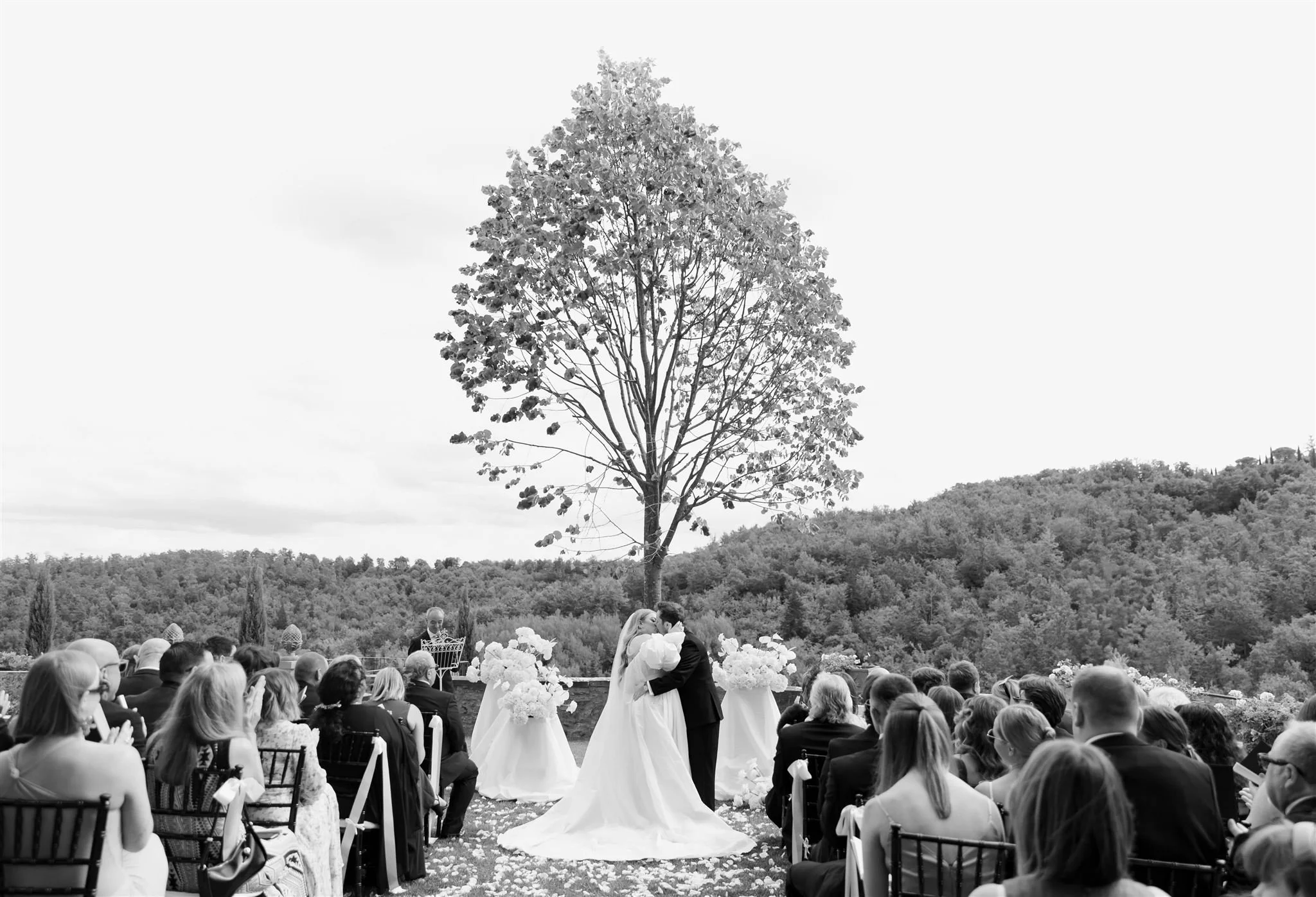 A wedding day at Dievole Wine Resort in the Chianti region of Tuscany, Italy.