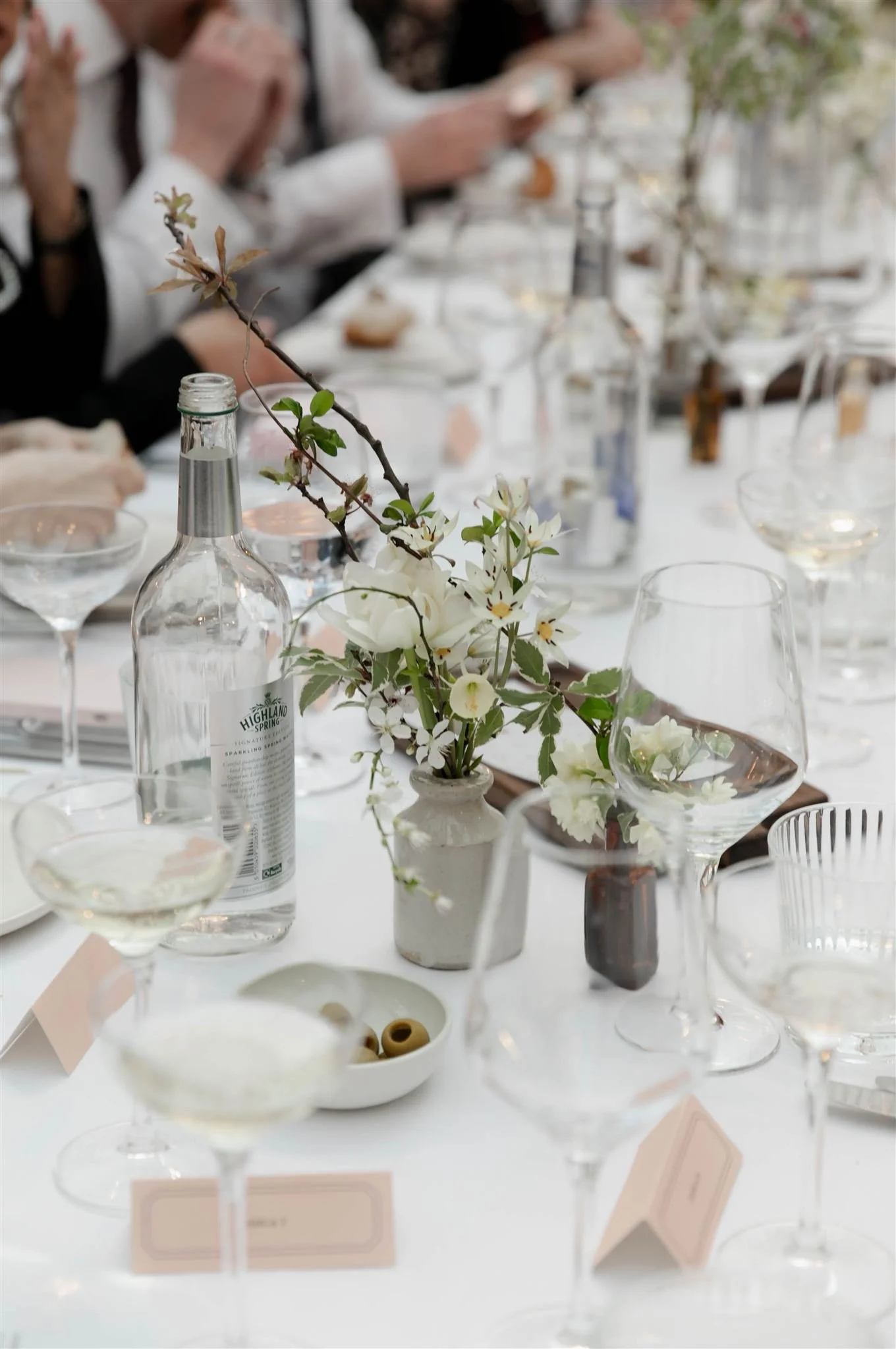 Wedding table details at Gleneagles Townhouse in Edinburgh.