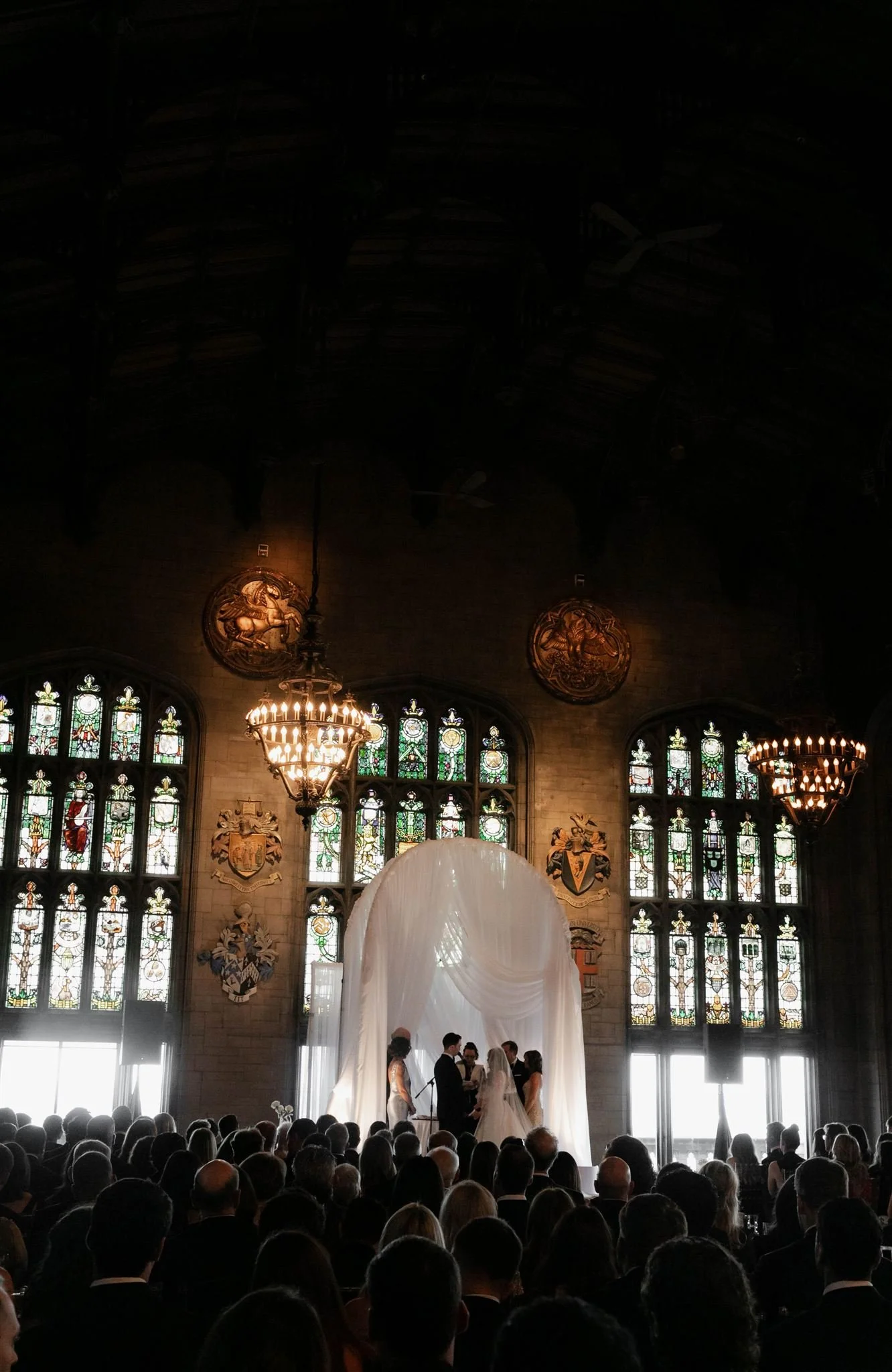 A wedding ceremony at The University Club of Chicago.