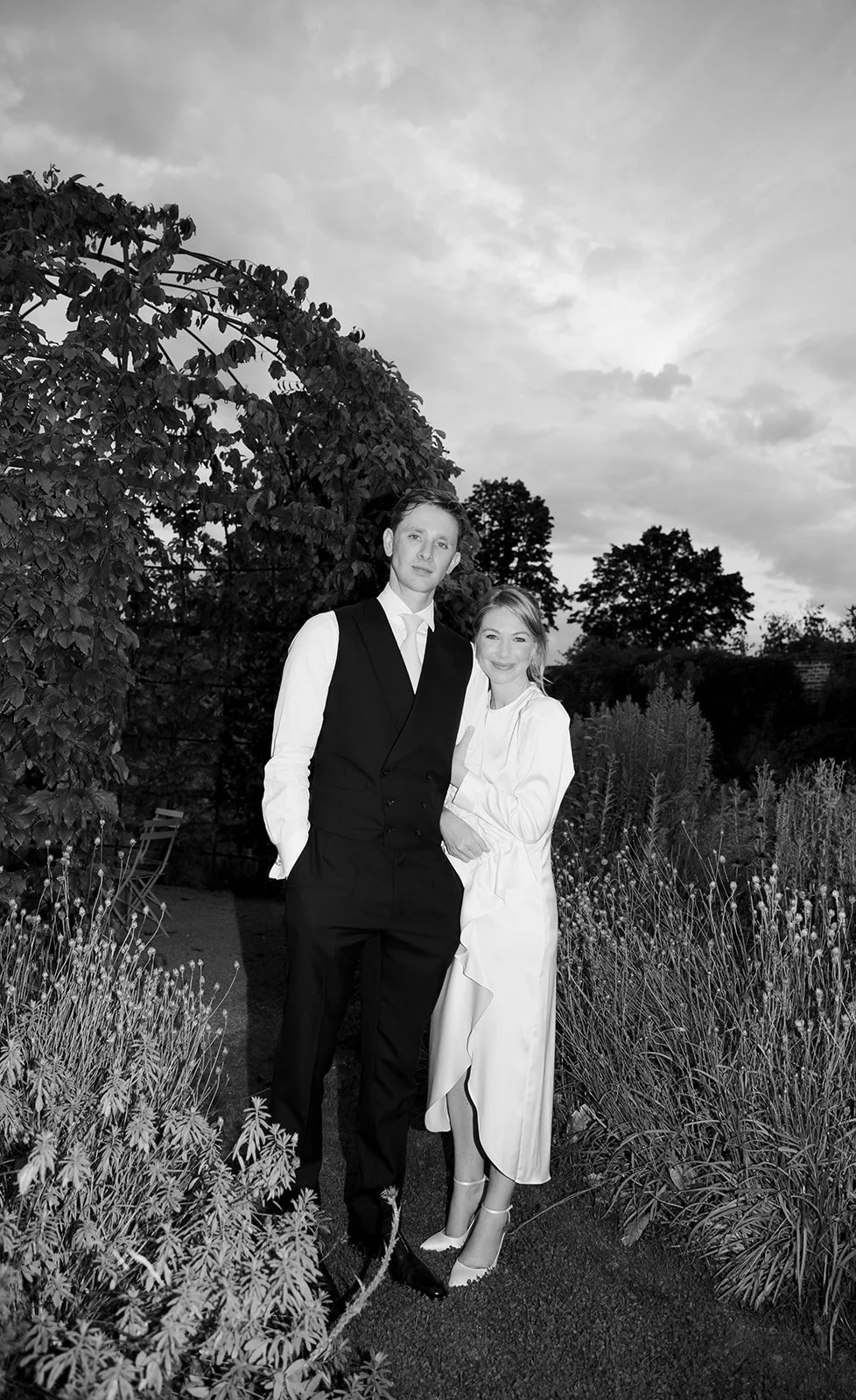 Middleton Lodge Estate wedding portraits in the walled garden in North Yorkshire.