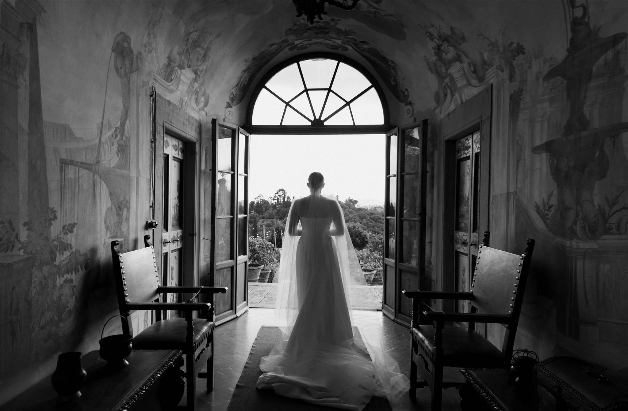 A wedding day at Villa Medicea Di Lilliano in Tuscany, Italy.