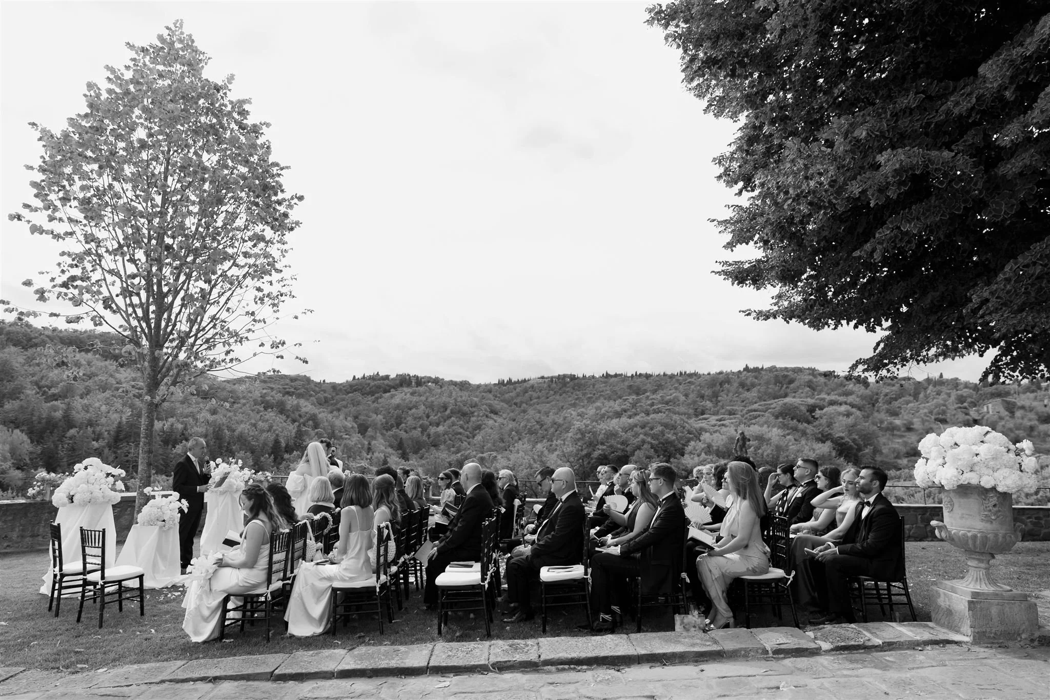 A wedding day at Dievole Wine Resort in the Chianti region of Tuscany, Italy.