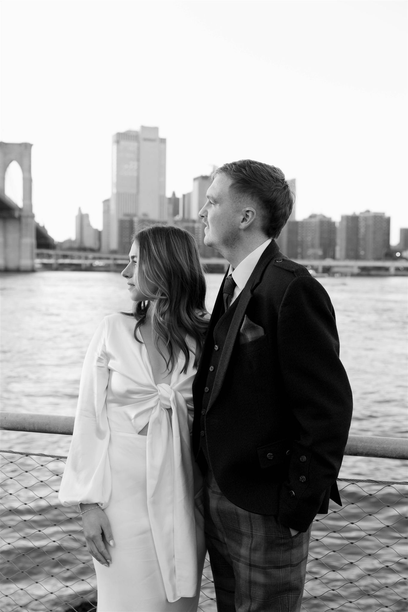 A NYC Elopement at Brooklyn Bridge Park, photographed by a NYC Elopement Photographer.
