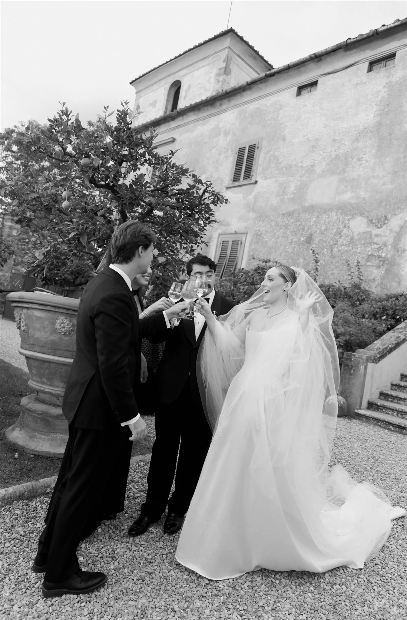A wedding day at Villa Medicea Di Lilliano in Tuscany, Italy.