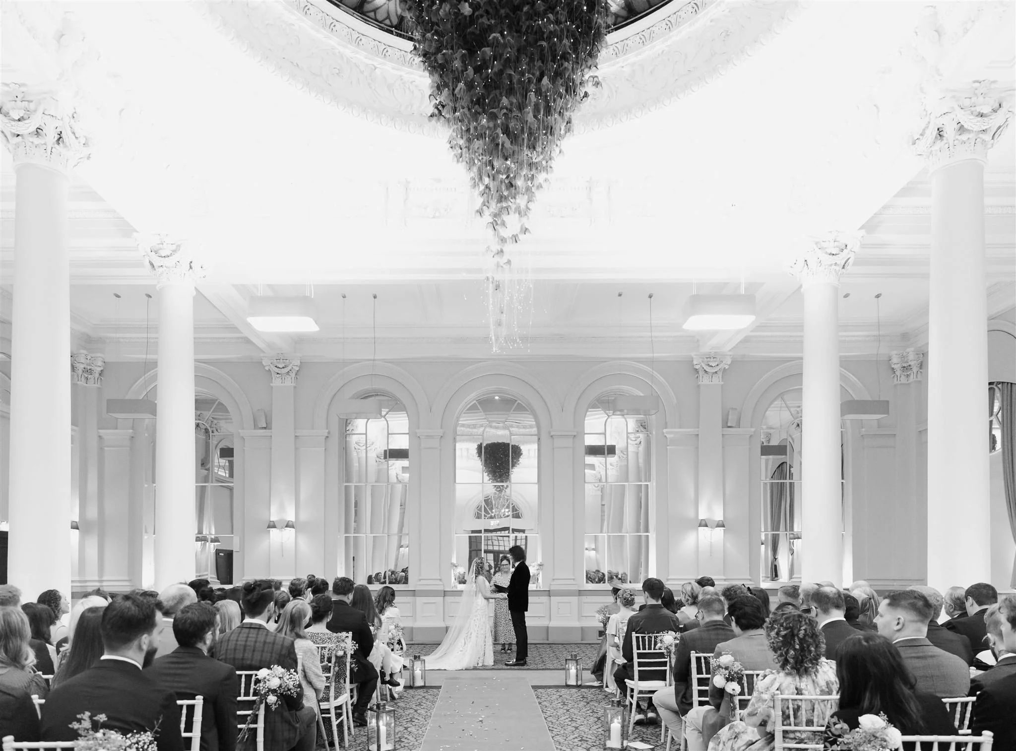 A wedding day at The InterContinental George Hotel in Edinburgh, Scotland.