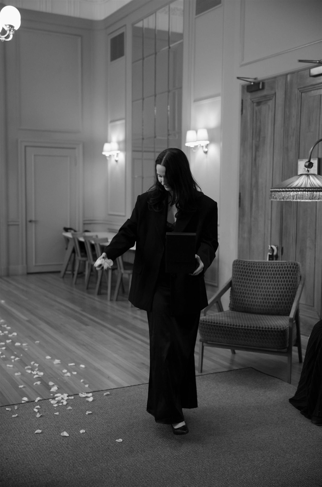 Flower Girl at an Edinburgh Wedding at the Edinburgh Grand Hotel.