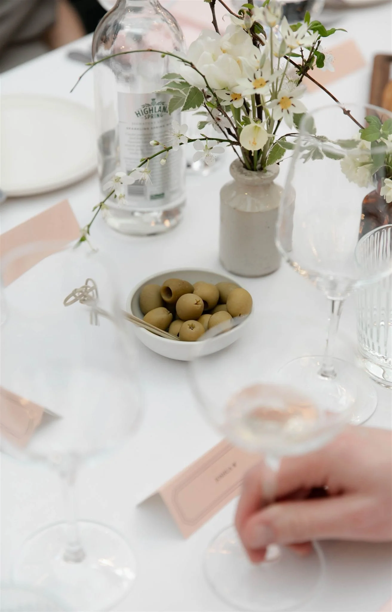 Elegant wedding reception setting inside Gleneagles Townhouse.