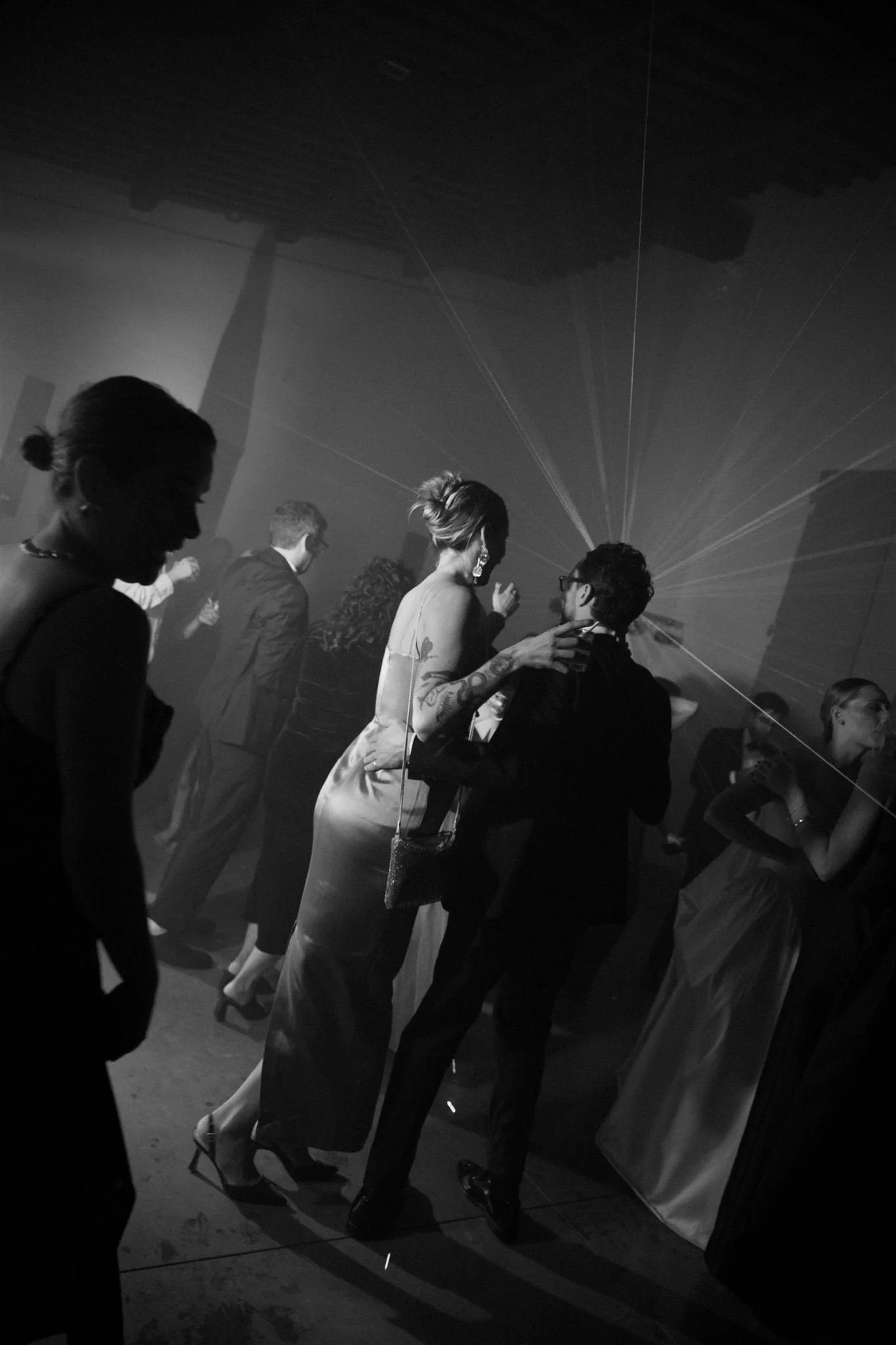 Wedding reception on a wedding day at Villa Medicea Di Lilliano in Tuscany, Italy.