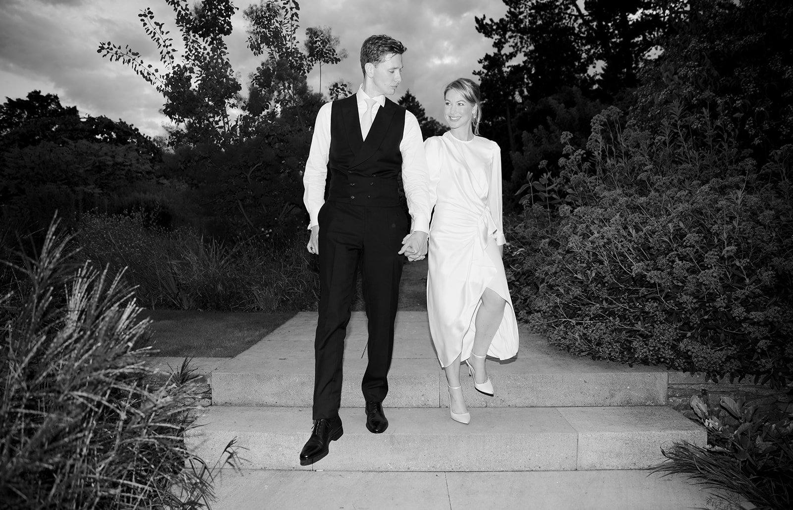 Middleton Lodge Estate wedding portraits in the walled garden in North Yorkshire.