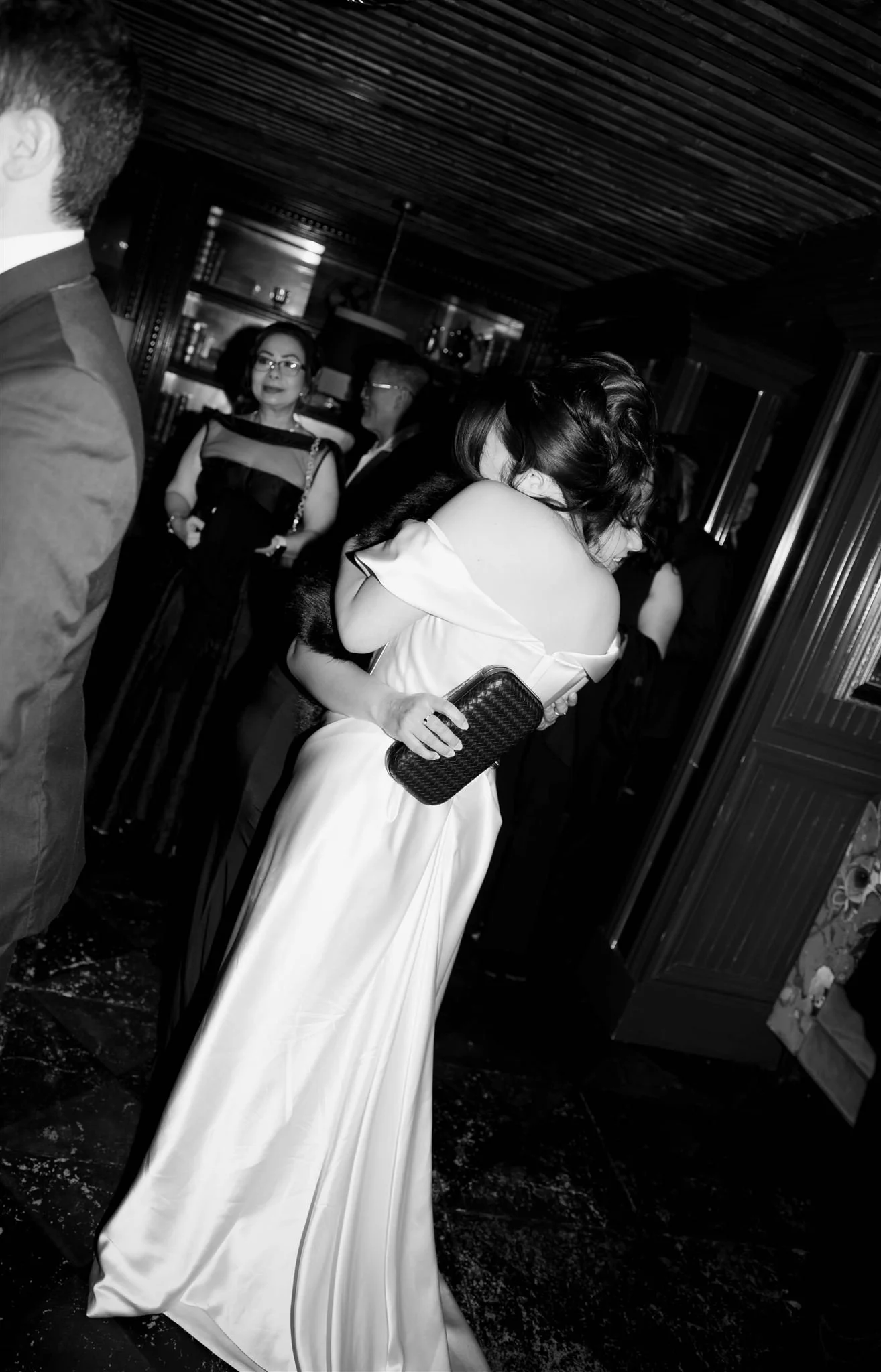 Gilt Bar Wedding hugs in Chicago.