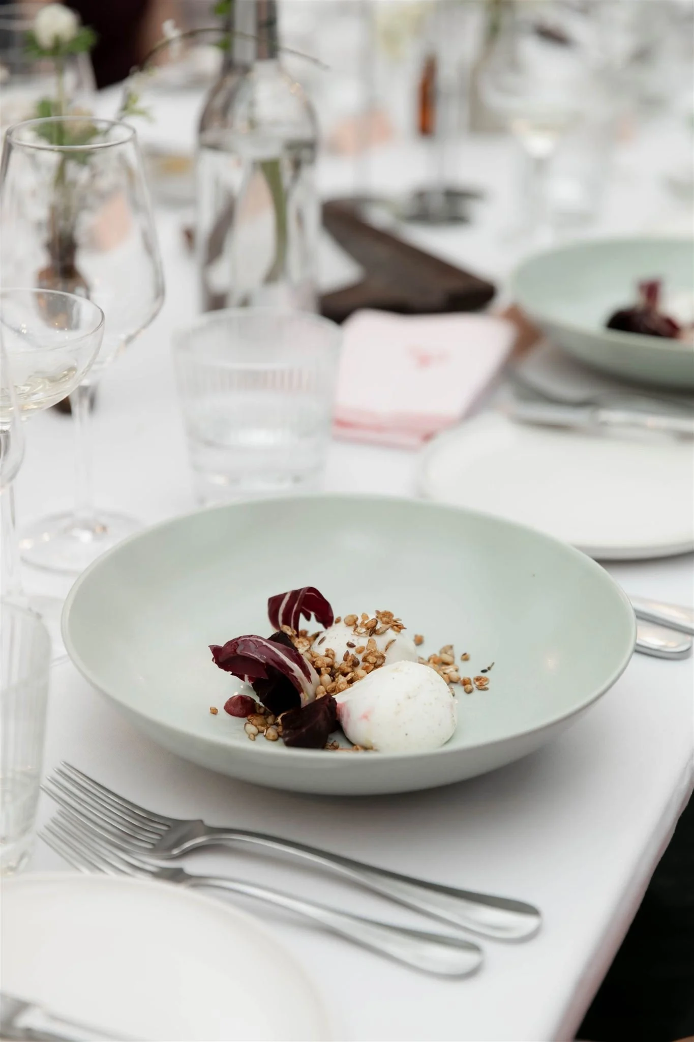 Intimate wedding dinner at Gleneagles Townhouse in Edinburgh, Scotland.