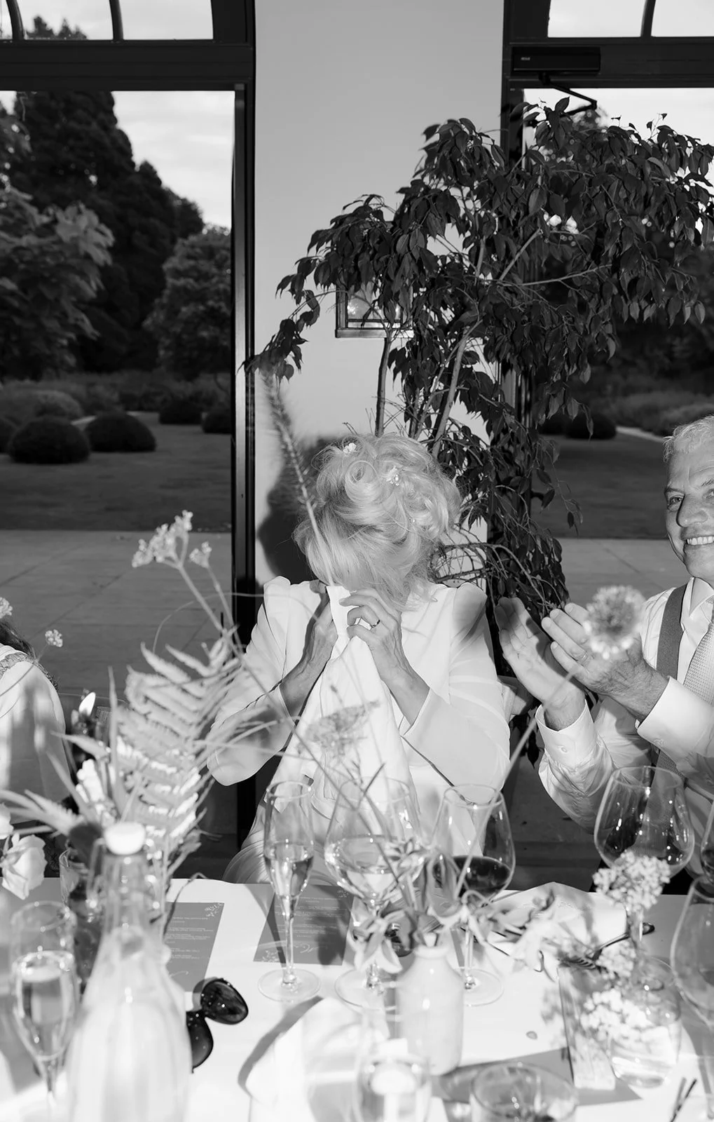 Middleton Lodge Estate wedding reception in the Fig House in the walled garden in North Yorkshire.