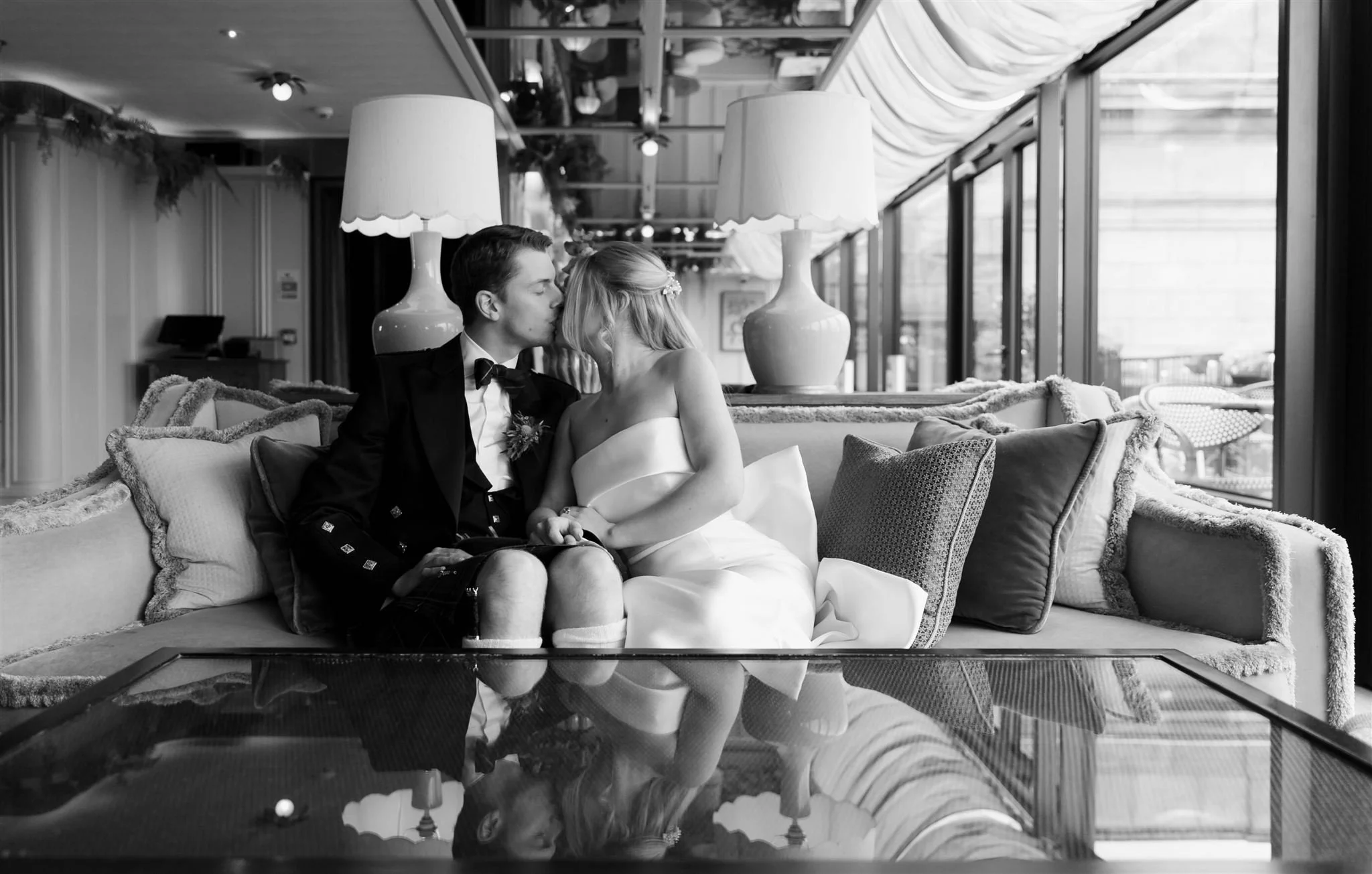 Edinburgh, Scotland Wedding Photographer photographing Edinburgh Wedding Photography at Gleneagles Townhouse Hotel.