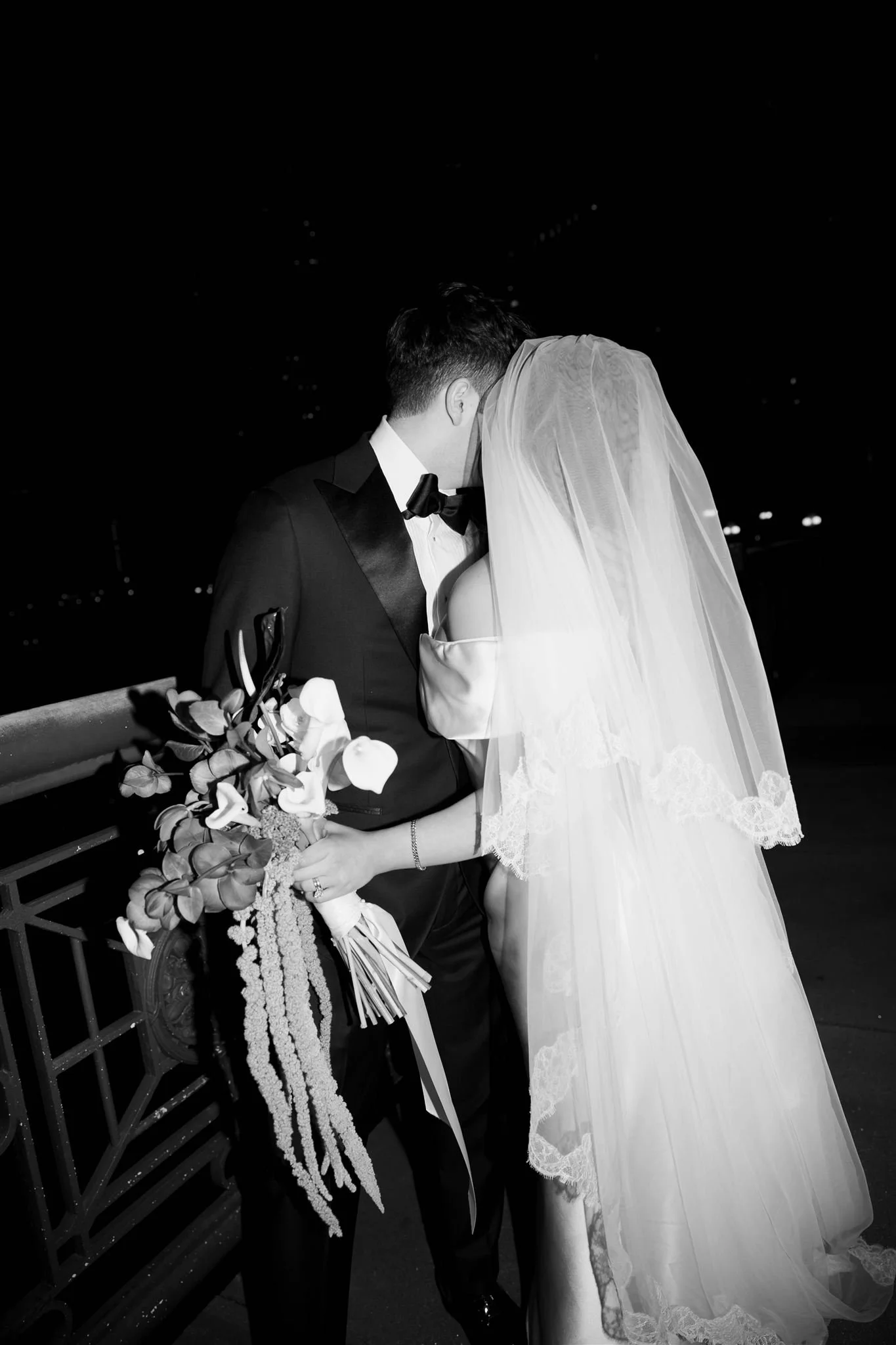 Editorial wedding photo in downtown Chicago.
