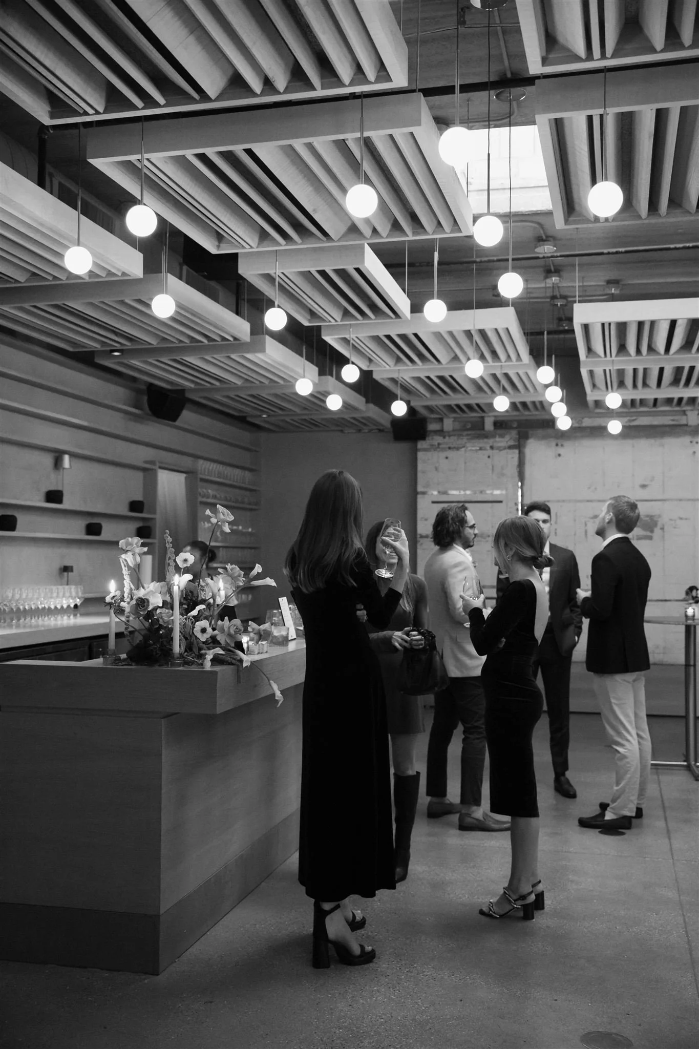 Intimate Maxwells Trading Chicago wedding venue with private cocktail bar.