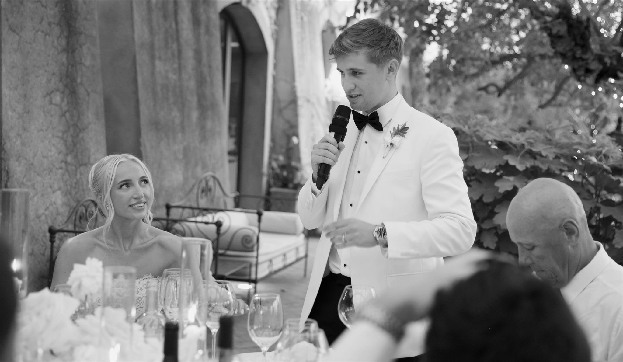 A wedding reception at Tenuta Corbinaia Villa in Tuscany, Italy.