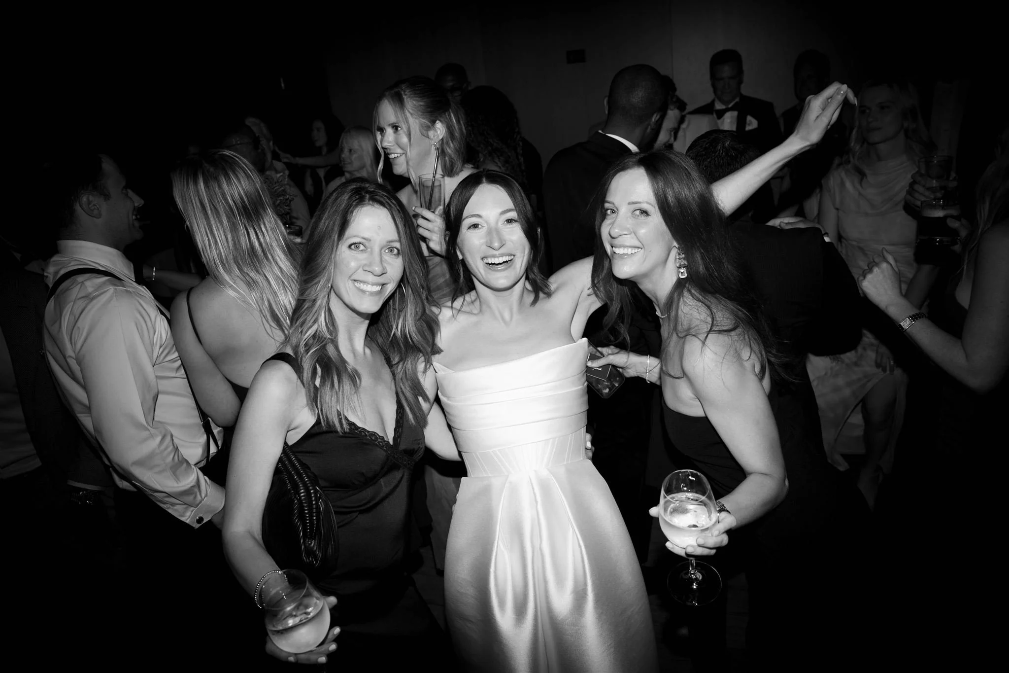 Dancing at a wedding at Gibson’s Italia overlooking downtown Chicago.