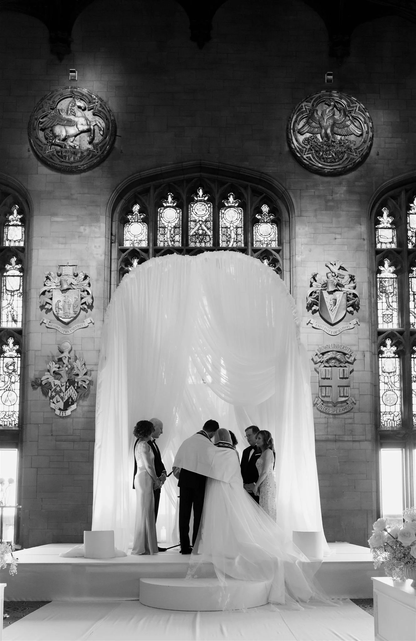 A wedding ceremony at The University Club of Chicago.