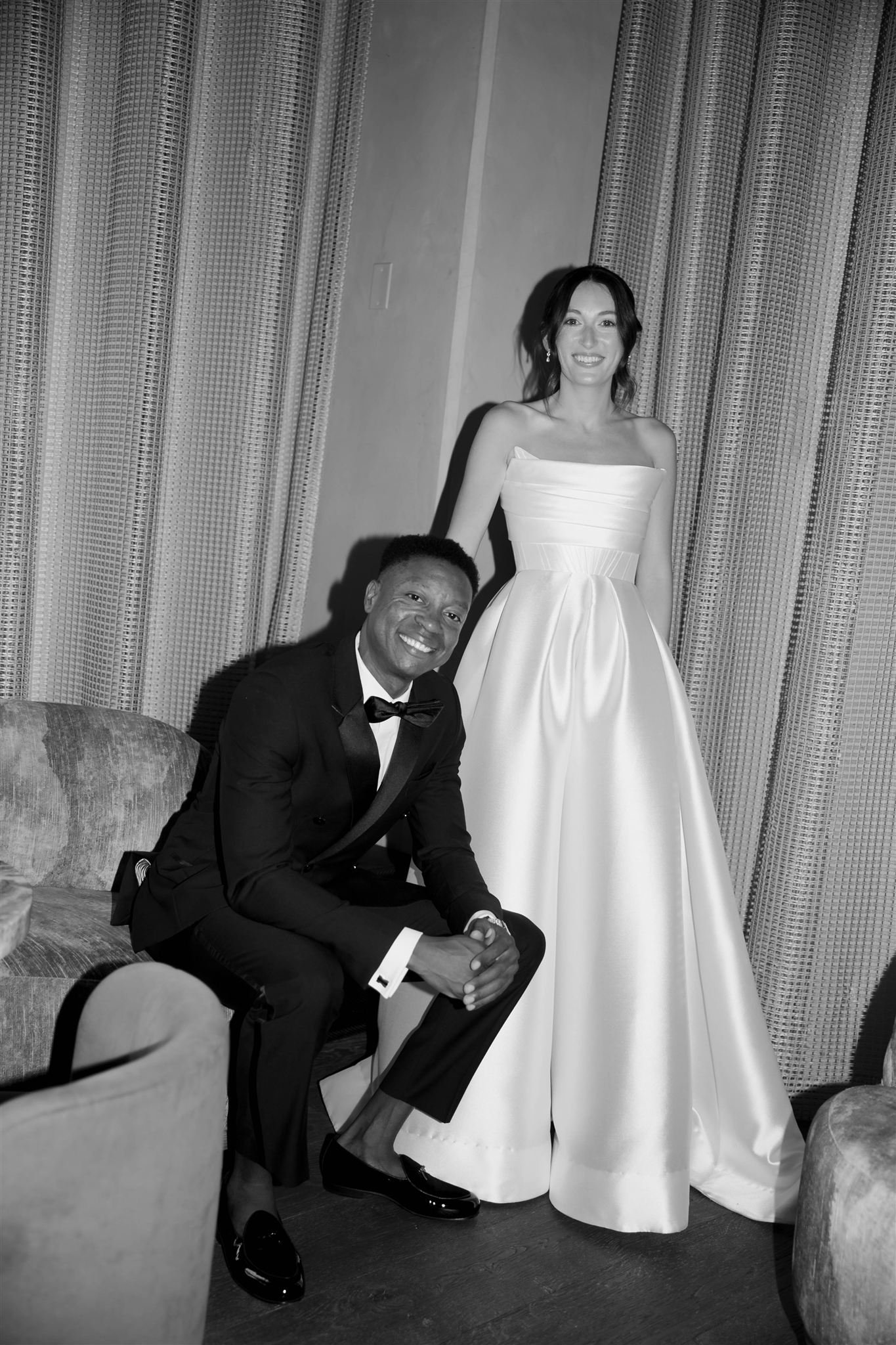 Bridal Portraits at Nobu Hotel on a wedding day in Chicago.