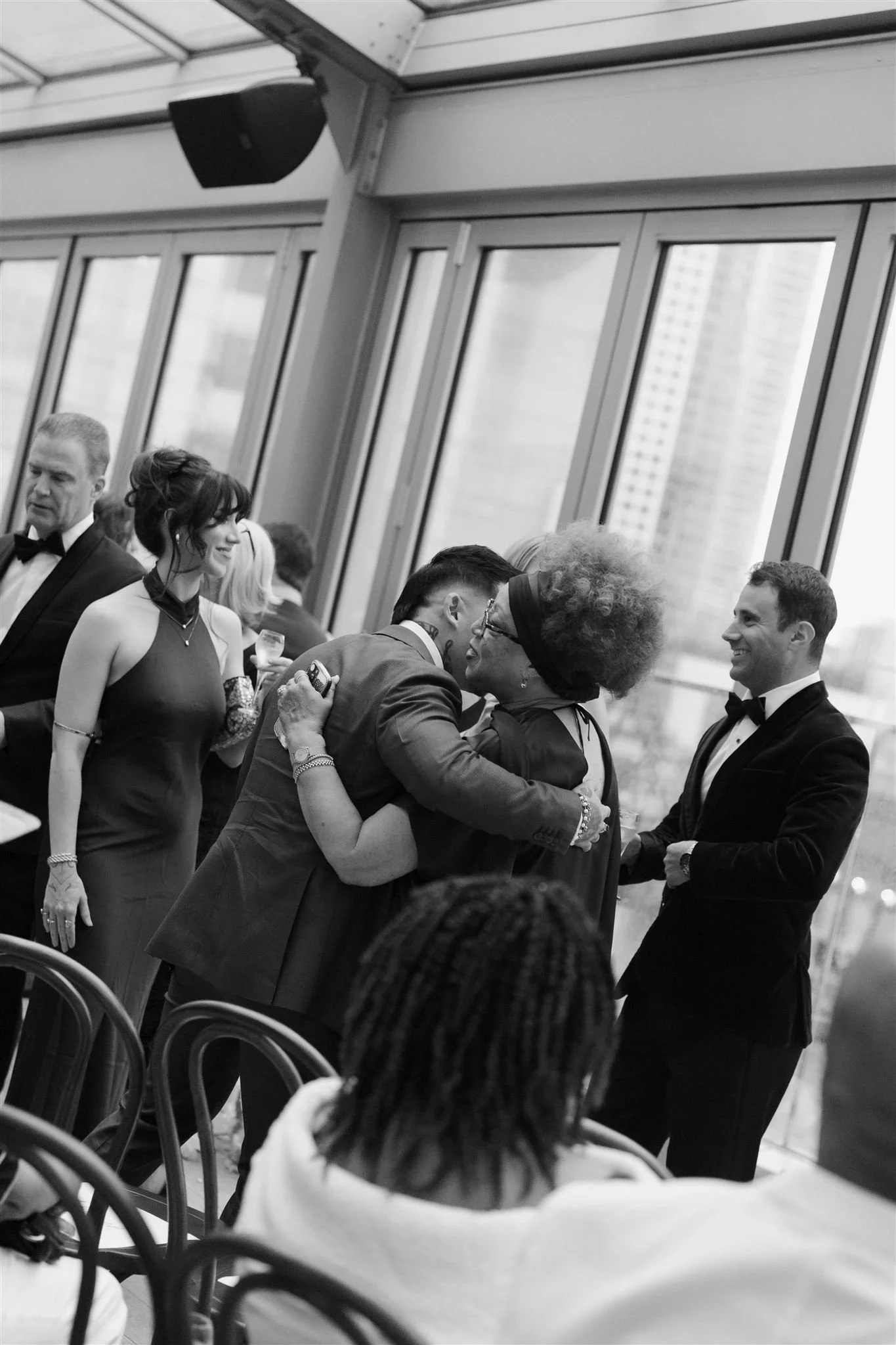 Rooftop wedding day at Gibson's Italia on the Chicago River in Downtown Chicago.