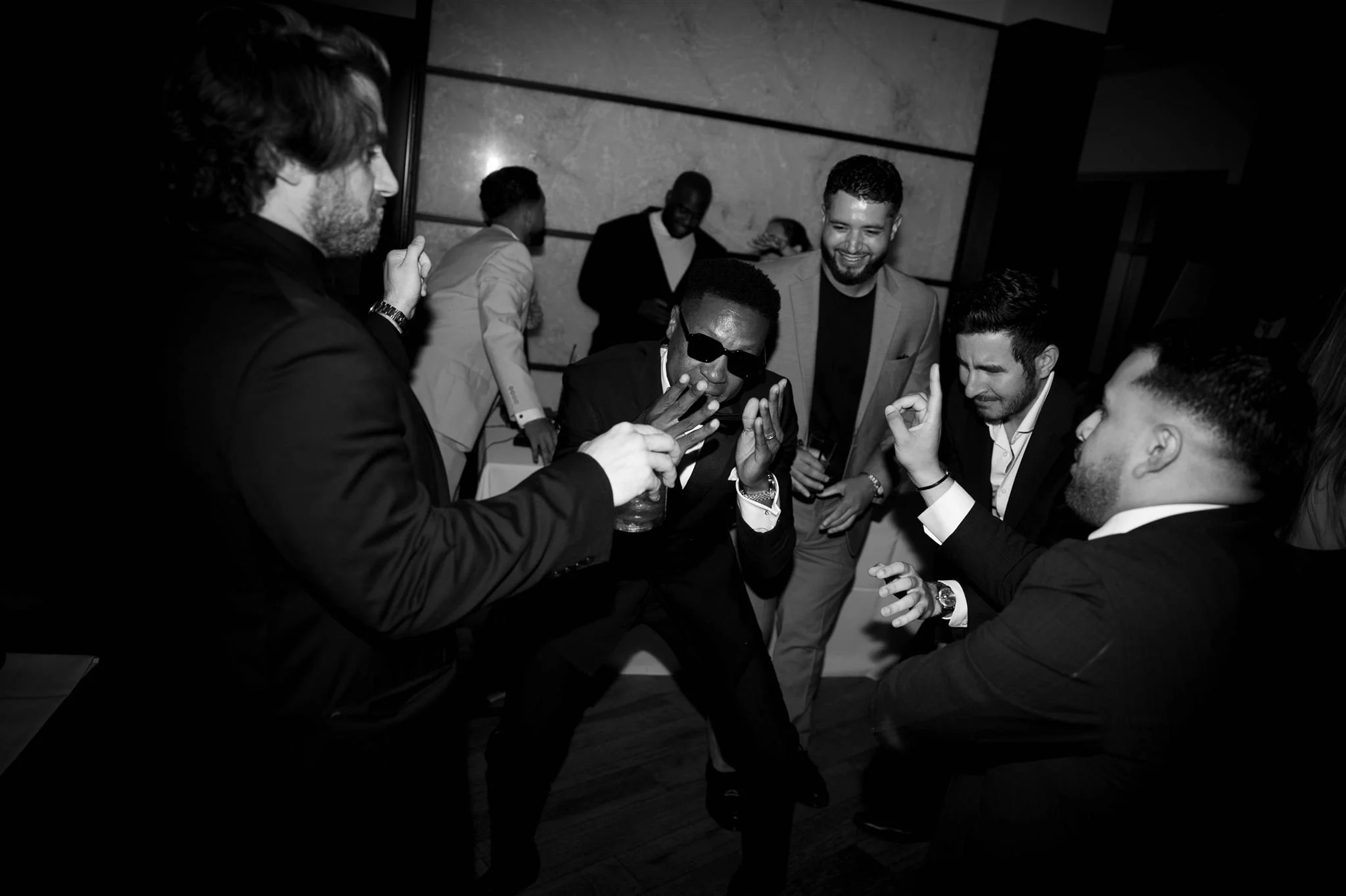 Dancing at a wedding at Gibson’s Italia overlooking downtown Chicago.