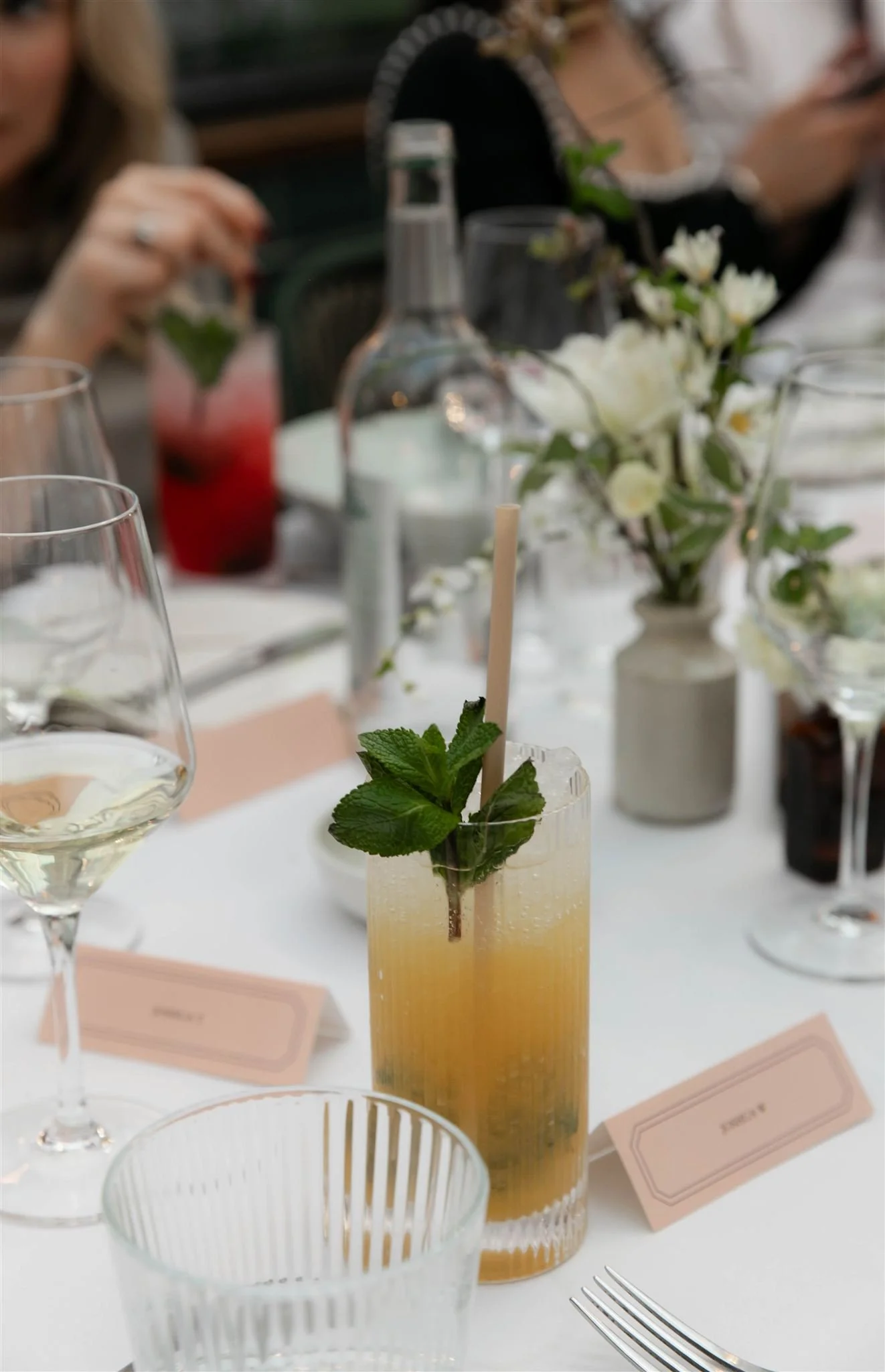 Gleneagles Townhouse wedding reception dinner in Edinburgh after an intimate City Chambers ceremony in Edinburgh.