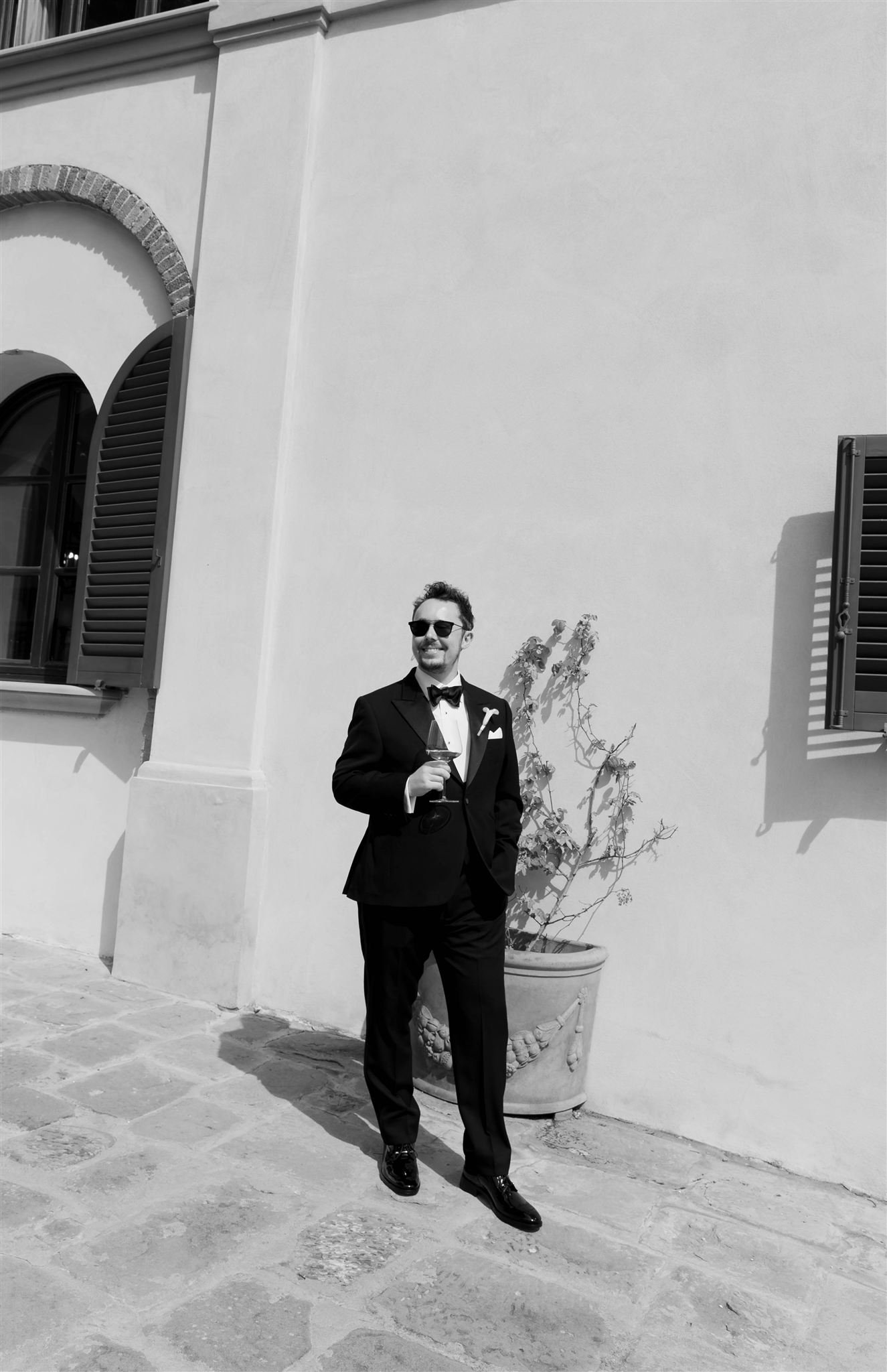 A wedding day at Dievole Wine Resort in the Chianti region of Tuscany, Italy.